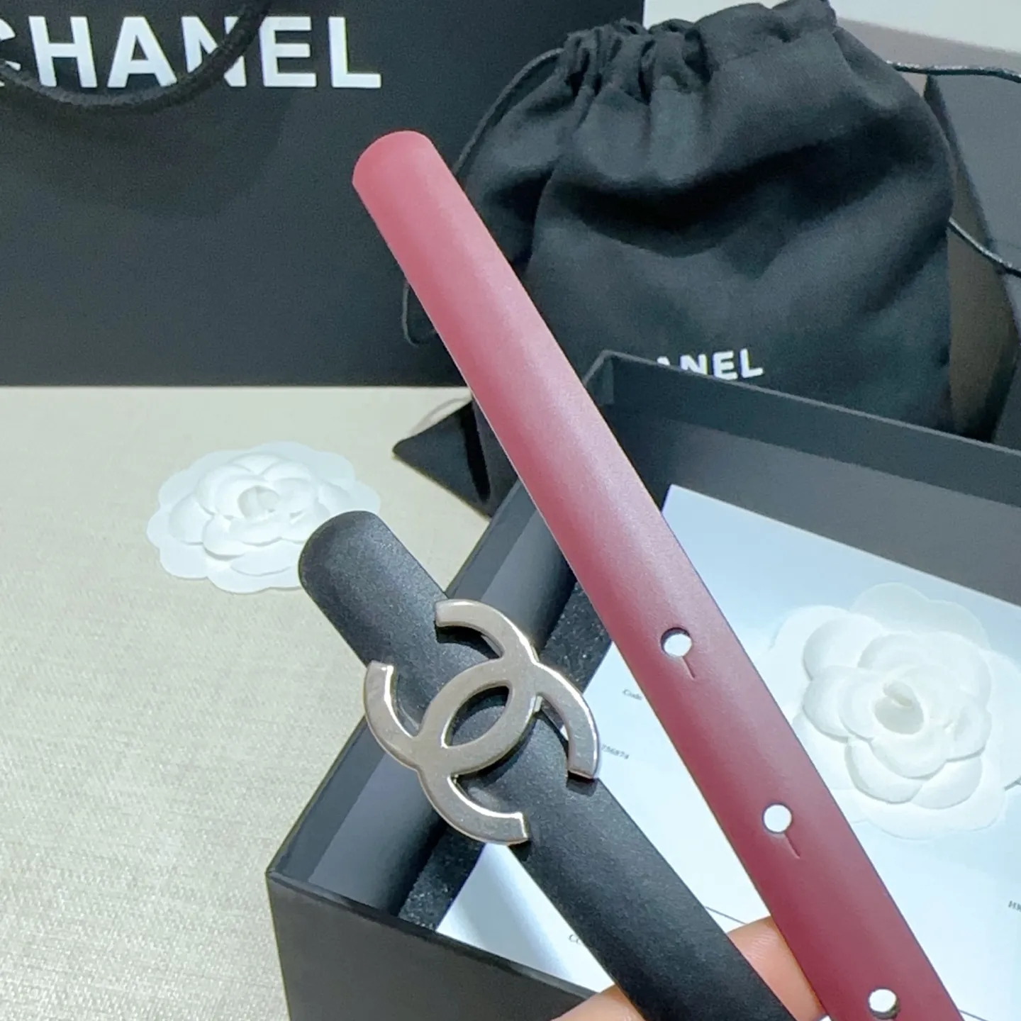💰440💰Full package💰 💍Purchase-grade Chanel belt⚡️🌹Width 1.5cm, double-sided first-layer imported cowhide⚡️🌹Length: 75-100 Euro, copper five-button original mold opening and customization