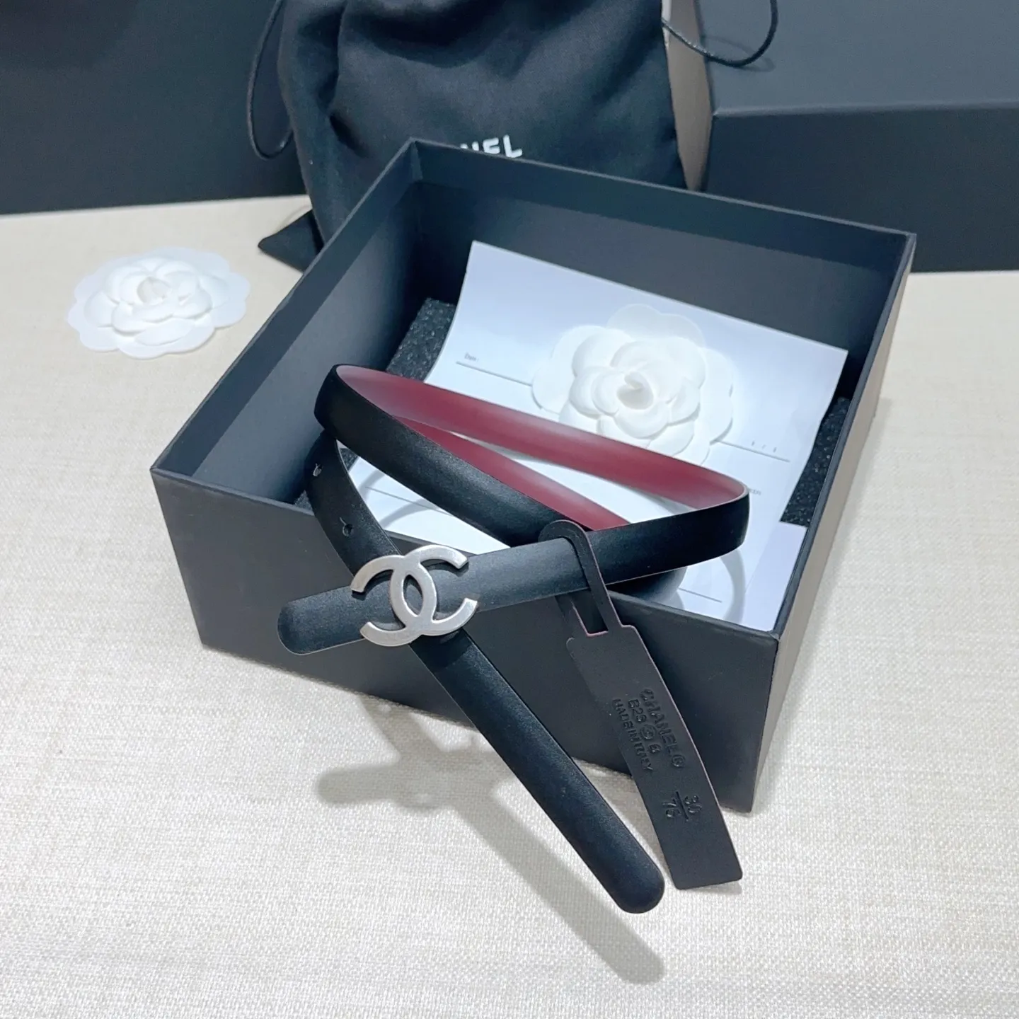 💰440💰Full package💰 💍Purchase-grade Chanel belt⚡️🌹Width 1.5cm, double-sided first-layer imported cowhide⚡️🌹Length: 75-100 Euro, copper five-button original mold opening and customization