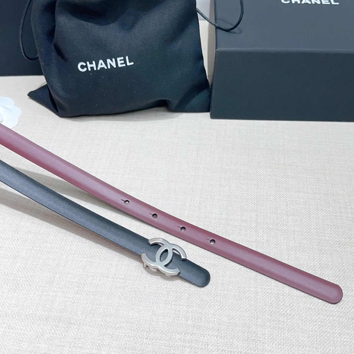 💰440💰Full package💰 💍Purchase-grade Chanel belt⚡️🌹Width 1.5cm, double-sided first-layer imported cowhide⚡️🌹Length: 75-100 Euro, copper five-button original mold opening and customization
