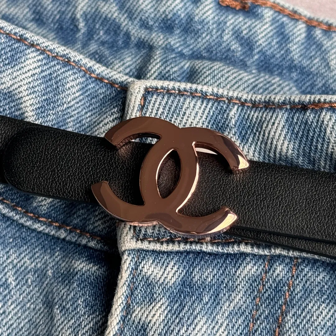 💰440💰Full package💰 💍Purchase-grade Chanel belt⚡️🌹Width 1.5cm, double-sided first-layer imported cowhide⚡️🌹Length: 75-100 Euro, copper five-button original mold opening and customization