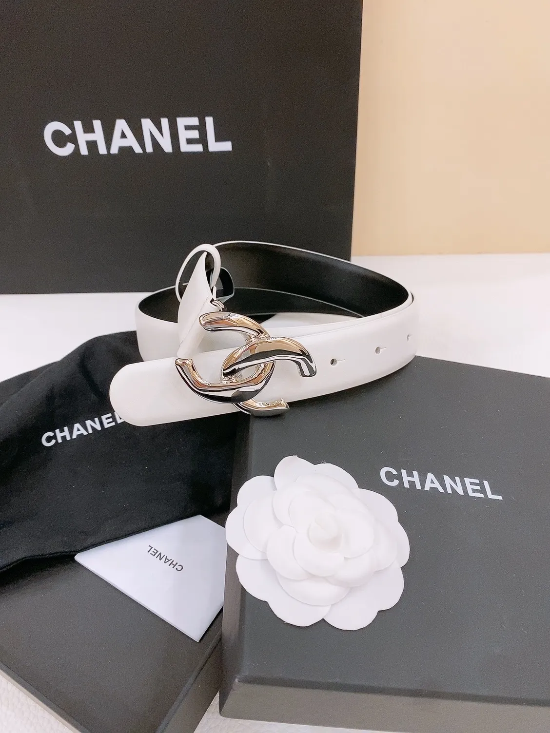 💰460💰Full package💰 💍Purchase level Chanel -chanel belt classic double C belt, CC hardware with imported calf leather body, perfect texture, simply the finishing touch in spring, belt diameter and width 3.0cm
