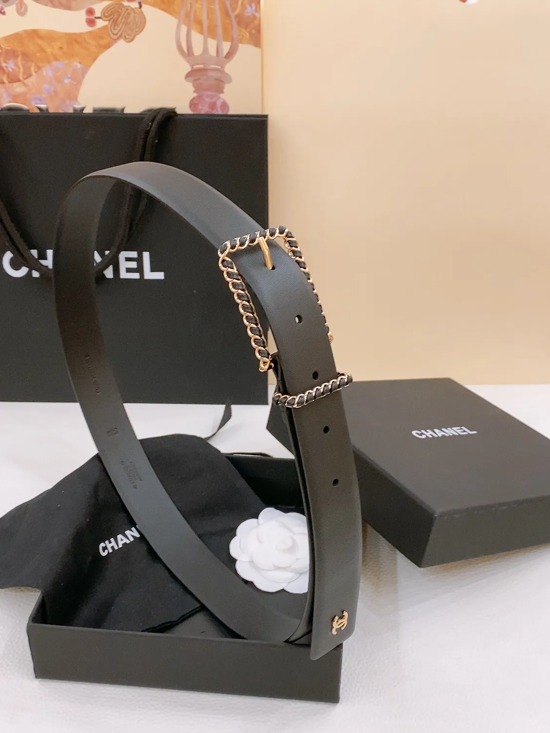 💰480💰Full package💰 💍Purchase level Chanel⚡️🌹Twisted twist pin buckle New design flip pin buckle with imported fetal cowhide belt⚡️🌹Soft touch and full texture Tail CC metal embellishment⚡️🌹Width 3.0cm