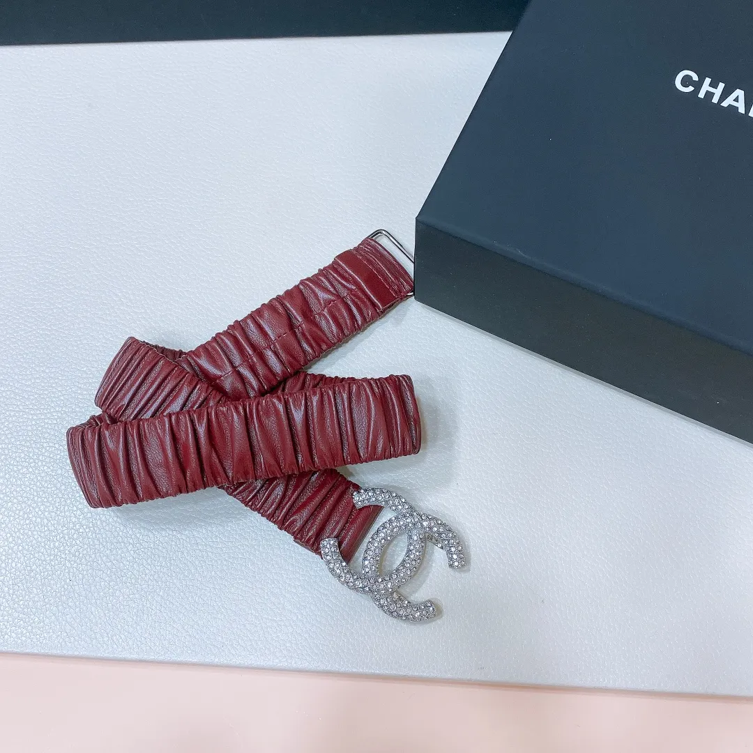 💰460💰Full package💰 💍Purchasing level Chanel⚡️🌹cc rhinestones Brass logo buckle Calfskin Silver metal and gold metal 3.0cm boutique Stretchy Versatile Elegant Size including buckle S=65cm total length (available 75, 80, 85) M=70cm L =75cm XL=80cm One size can be used in 3 to 4 sizes!