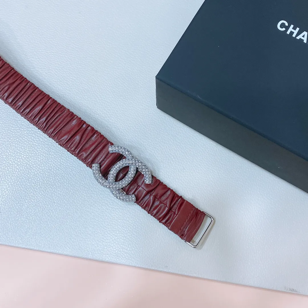 💰460💰Full package💰 💍Purchasing level Chanel⚡️🌹cc rhinestones Brass logo buckle Calfskin Silver metal and gold metal 3.0cm boutique Stretchy Versatile Elegant Size including buckle S=65cm total length (available 75, 80, 85) M=70cm L =75cm XL=80cm One size can be used in 3 to 4 sizes!
