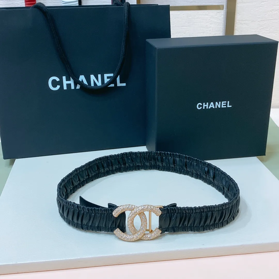 💰460💰Full package💰 💍Purchasing level Chanel⚡️🌹cc rhinestones Brass logo buckle Calfskin Silver metal and gold metal 3.0cm boutique Stretchy Versatile Elegant Size including buckle S=65cm total length (available 75, 80, 85) M=70cm L =75cm XL=80cm One size can be used in 3 to 4 sizes!