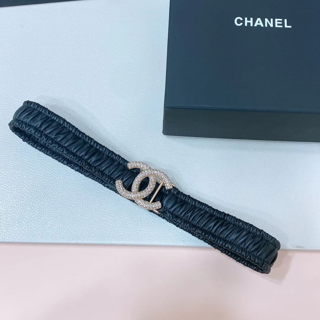 💰460💰Full package💰 💍Purchasing level Chanel⚡️🌹cc rhinestones Brass logo buckle Calfskin Silver metal and gold metal 3.0cm boutique Stretchy Versatile Elegant Size including buckle S=65cm total length (available 75, 80, 85) M=70cm L =75cm XL=80cm One size can be used in 3 to 4 sizes!