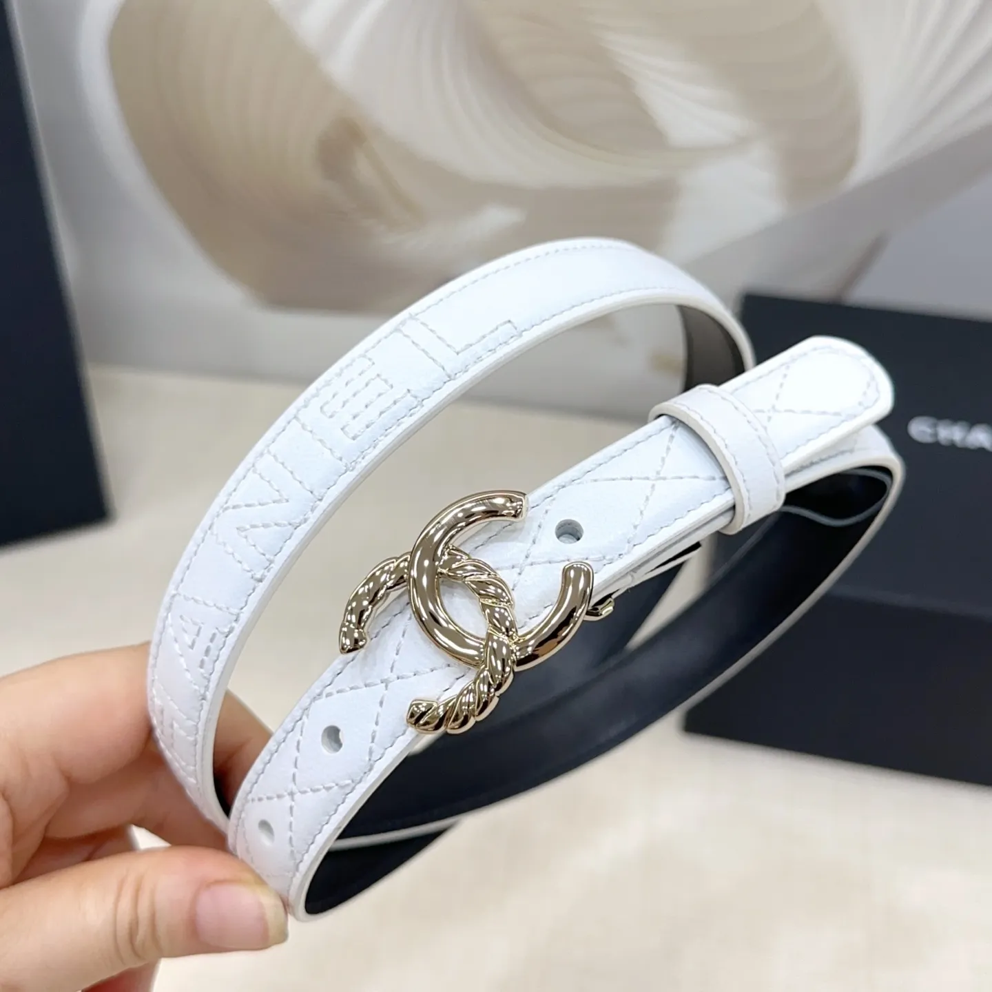 💰480💰Full package💰 💍Purchasing-grade Chanel belt⚡️🌹Width 2.0cm, double-sided first-layer cowhide, length 75-100cm European⚡️🌹Copper hardware buckle original mold opening and customization