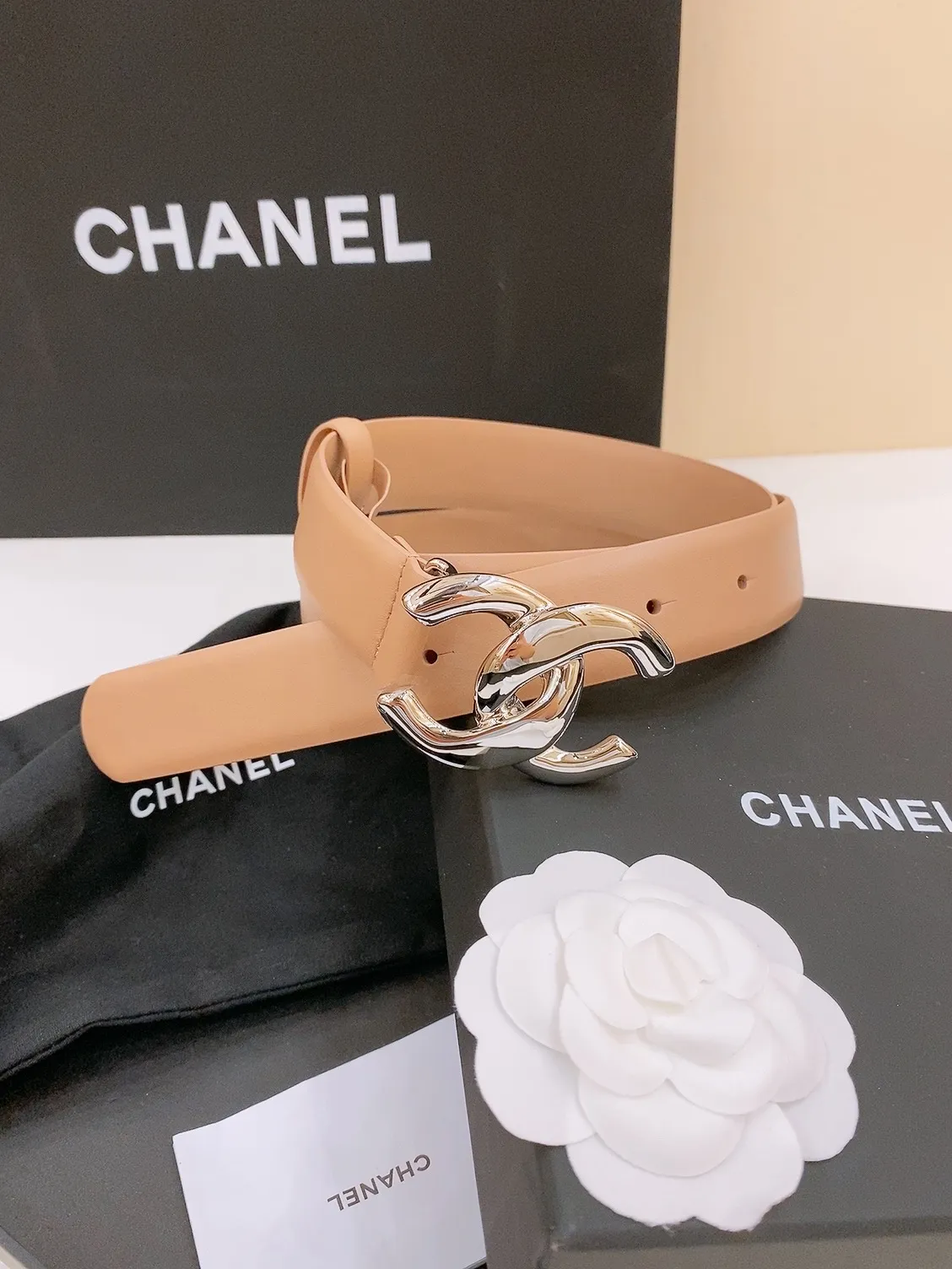 💰460💰Full package💰 💍Purchase level Chanel -chanel belt classic double C belt, CC hardware with imported calf leather body, perfect texture, simply the finishing touch in spring, belt diameter and width 3.0cm