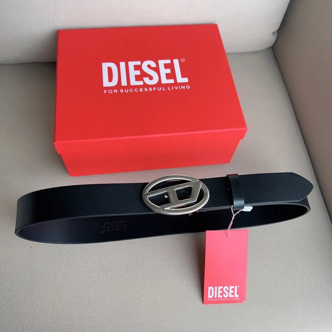 💰480💰Authentic packaging💰 💍Purchasing-grade DIESEL single-layer cowhide retro buckle Unique style design Soft calfskin Recommended by many Internet celebrities Retro style Width 4.0Cm with box