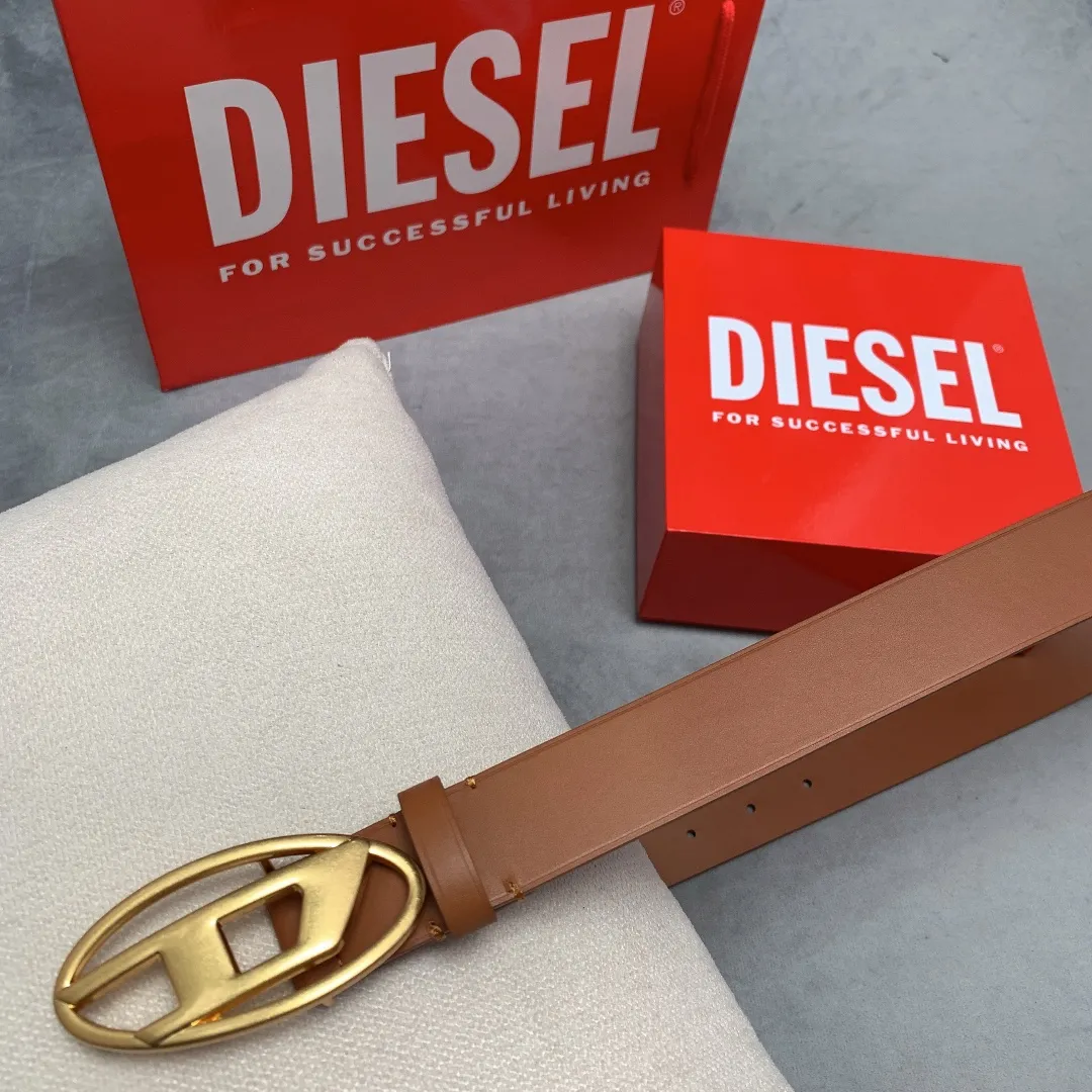 💰460💰Authentic packaging💰 💍Purchase-grade DIESEL pressed calfskin thin belt, double cowhide with waistband 3.0 women's belt!