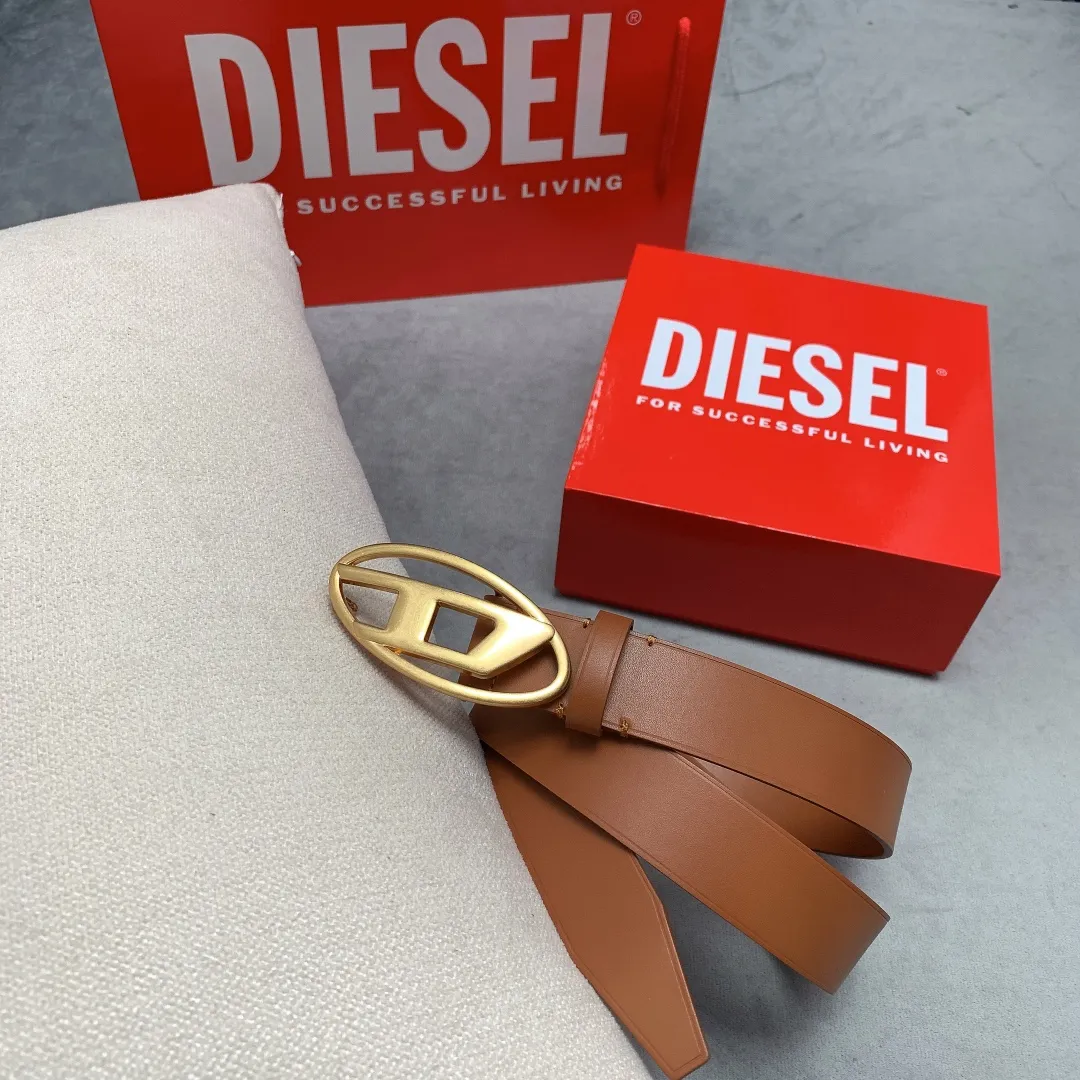 💰460💰Authentic packaging💰 💍Purchase-grade DIESEL pressed calfskin thin belt, double cowhide with waistband 3.0 women's belt!
