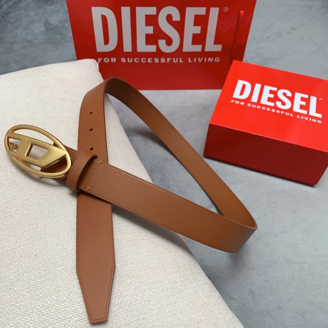 💰460💰Authentic packaging💰 💍Purchase-grade DIESEL pressed calfskin thin belt, double cowhide with waistband 3.0 women's belt!