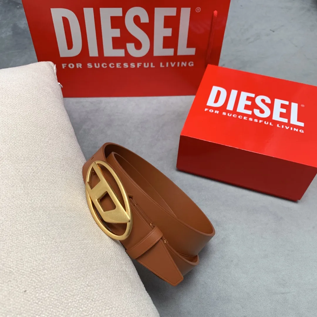 💰460💰Authentic packaging💰 💍Purchase-grade DIESEL pressed calfskin thin belt, double cowhide with waistband 3.0 women's belt!