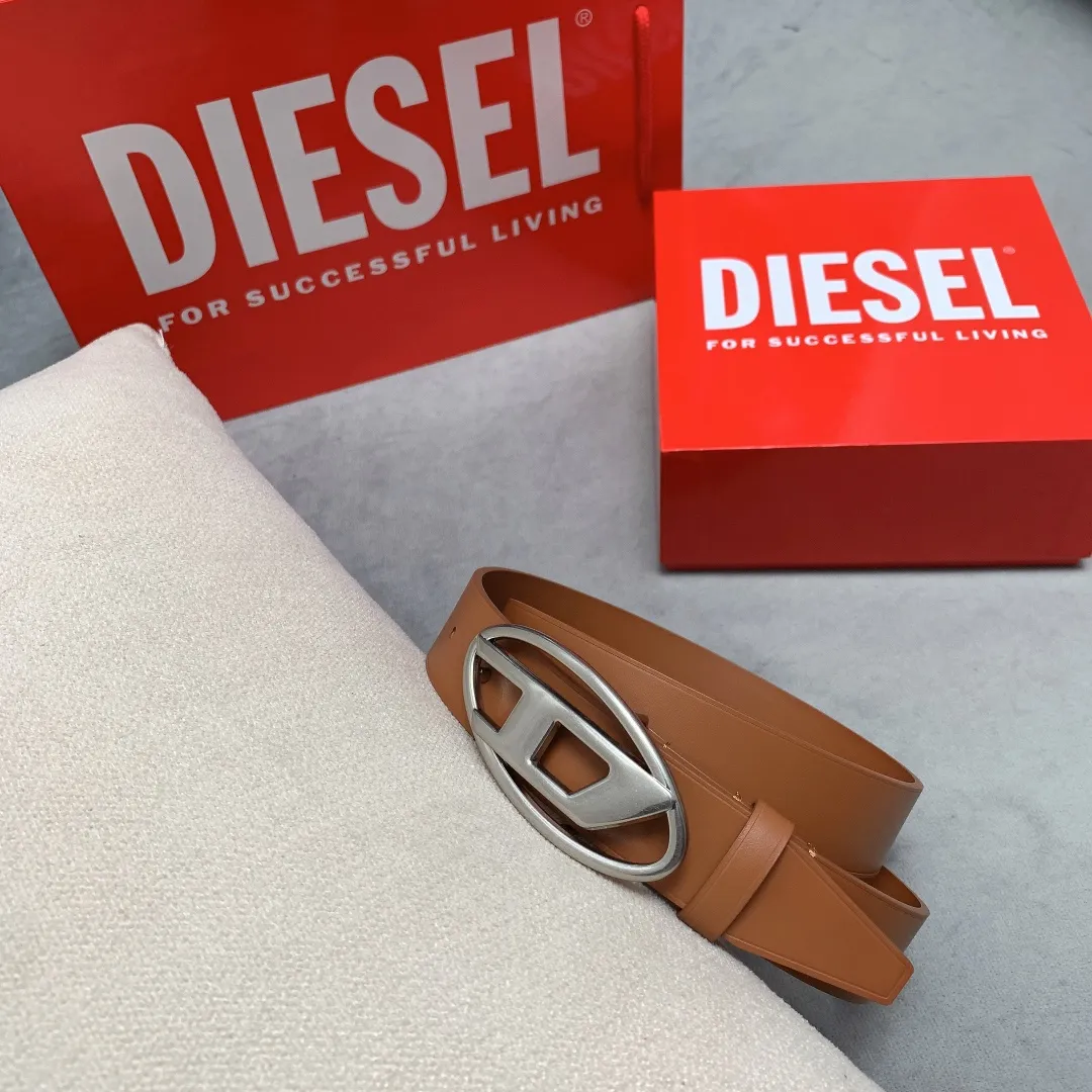 💰460💰Authentic packaging💰 💍Purchase-grade DIESEL pressed calfskin thin belt, double cowhide with waistband 3.0 women's belt!
