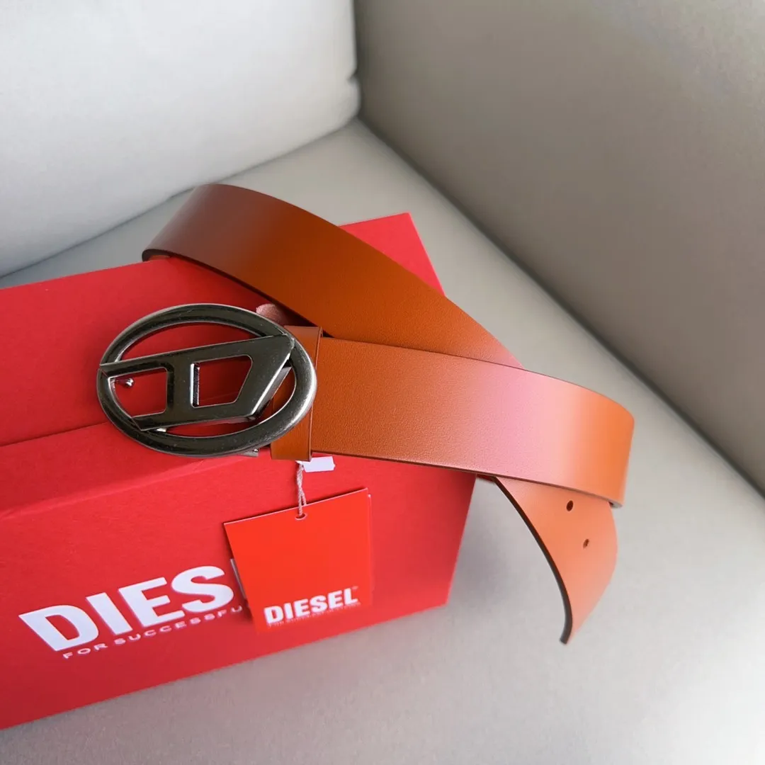 💰480💰Authentic packaging💰 💍Purchasing-grade DIESEL single-layer cowhide retro buckle Unique style design Soft calfskin Recommended by many Internet celebrities Retro style Width 4.0Cm with box