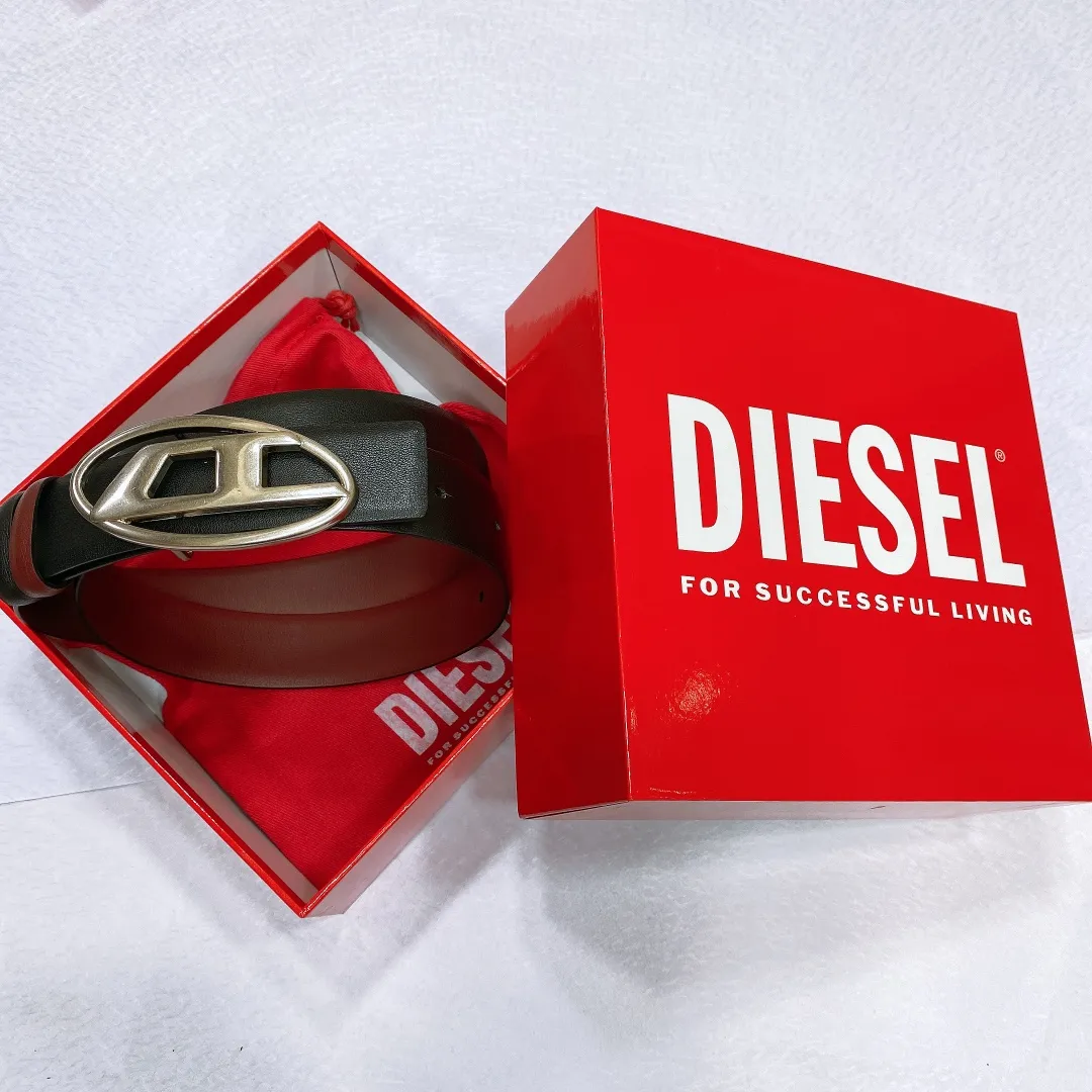 💰480💰Authentic packaging💰 💍Purchasing-grade Diesel leather, retro silver buckle, popular trendy brand, width 3.0cm, double-sided