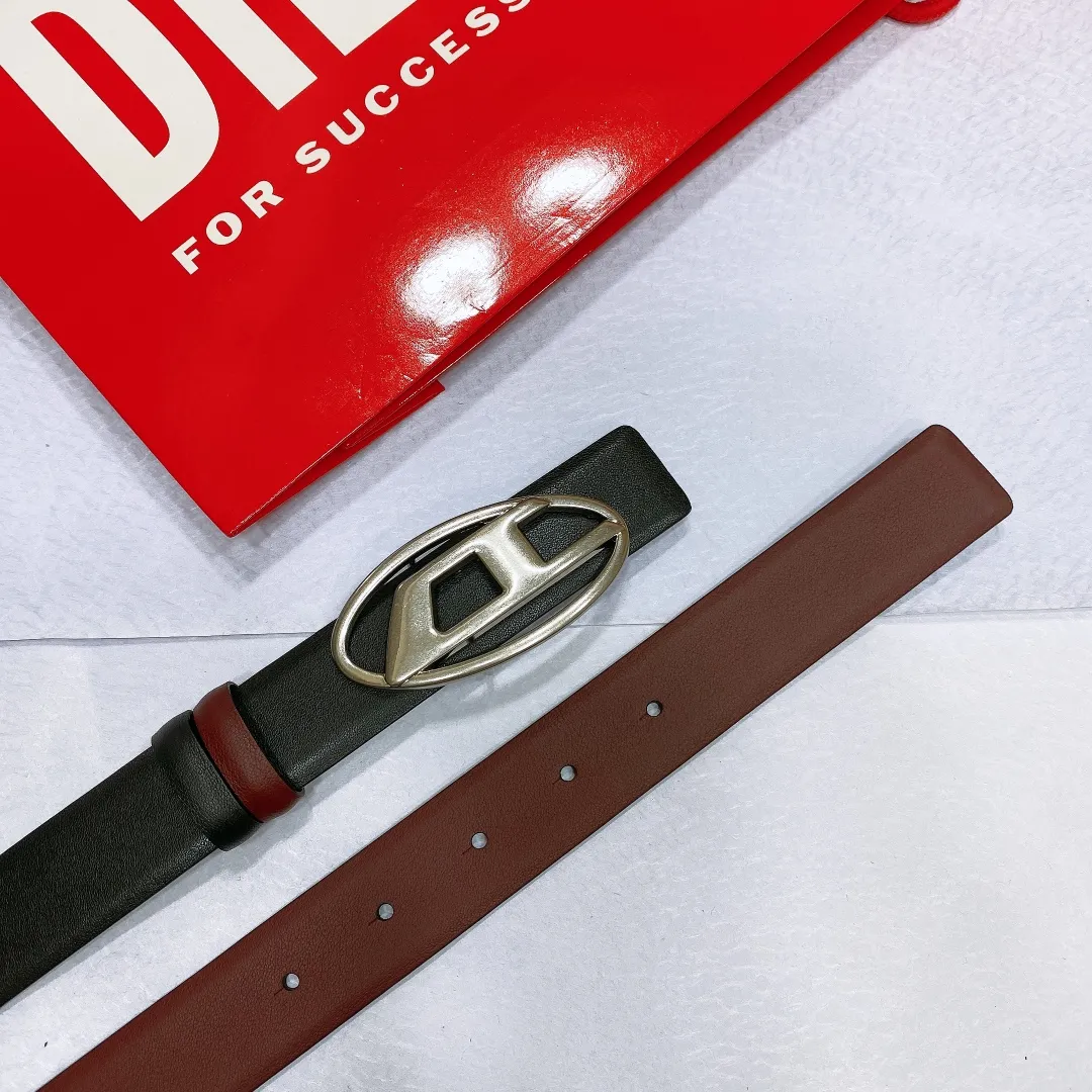 💰480💰Authentic packaging💰 💍Purchasing-grade Diesel leather, retro silver buckle, popular trendy brand, width 3.0cm, double-sided