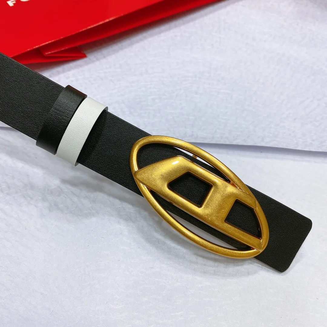 💰480💰Authentic packaging💰 💍Purchasing-grade Diesel leather, retro silver buckle, popular trendy brand, width 3.0cm, double-sided