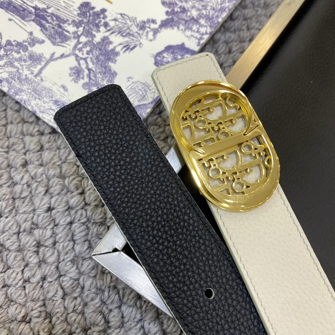 💰460💰Authentic packaging💰 💍Purchase grade Dior DIOR new stainless steel hardware width 3.5CM original imported first-layer cowhide with classic letter cloth. Matched with the original single ruthenium palladium electroplated CD buckle, feel. The oil edges are almost perfect, the original leather is customized