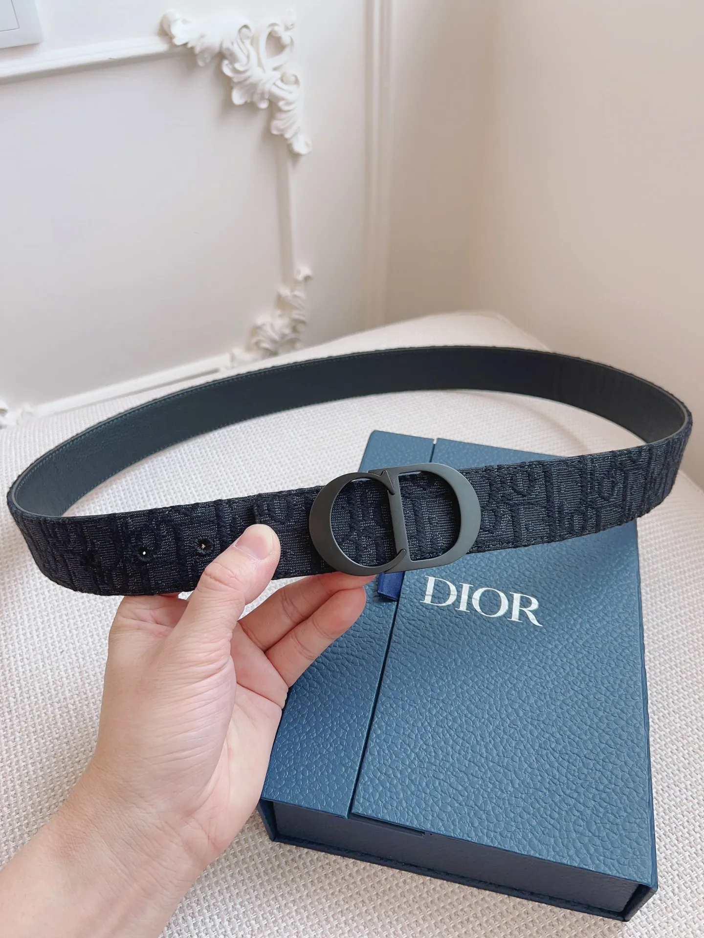 💰460💰Full package💰 💍Purchasing-grade DIOR⚡️🌹French original leather, Oblique black cloth/black cowhide. There is no doubt about the quality. There is no better, only the best. Size 3.5 cm