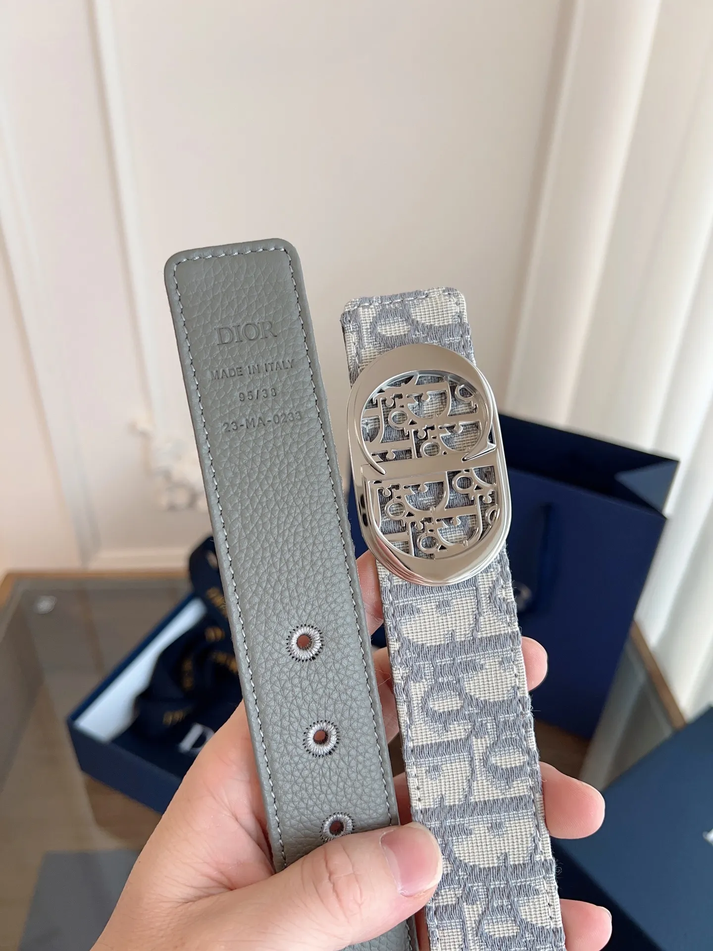 💰480💰Full package💰 💍Purchasing agent level "DIOR" Dior/enhanced version🇫🇷French original leather, Oblique gray cloth/black cowhide. There is no doubt about the quality. There is no better, only the best. Size 3.5 cm