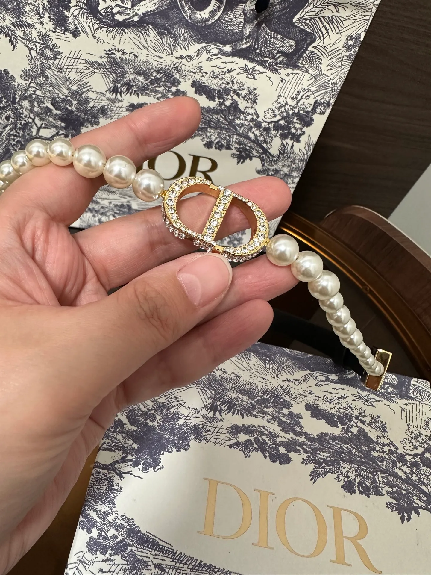 💍Purchase level Dior⚡️Di0r 🆕 30 Montaigne Pearls belt⚡️ ⚡️15 mm black smooth cow leather, white resin beads and imitation crystal decoration⚡️