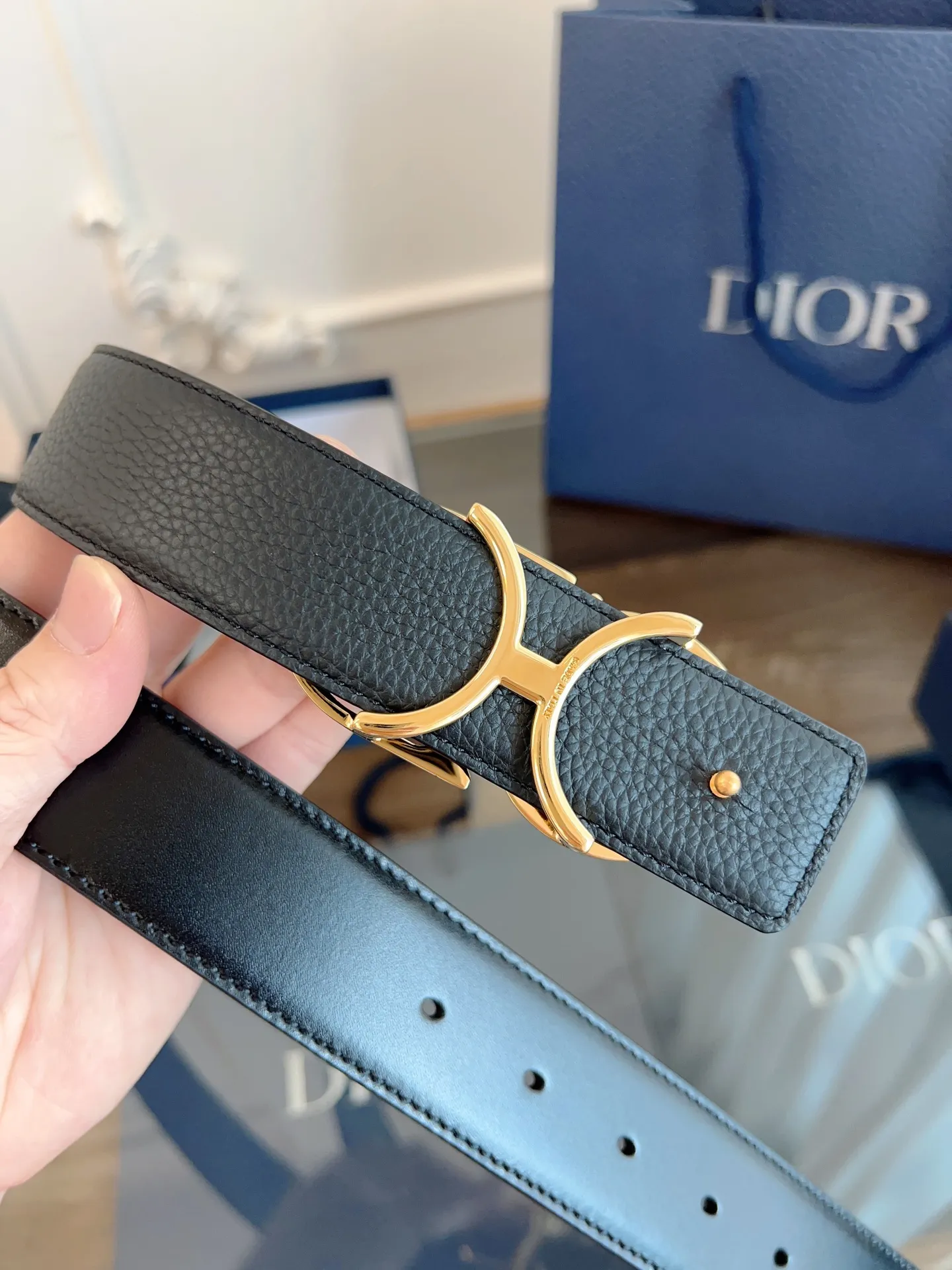 💰480💰Full package💰 💍Purchase-grade "DIOR" Dior/enhanced version🇫🇷French original leather, bright leather/black full leather. The quality is beyond doubt. There is no better, only the best. Size 3.5 cm