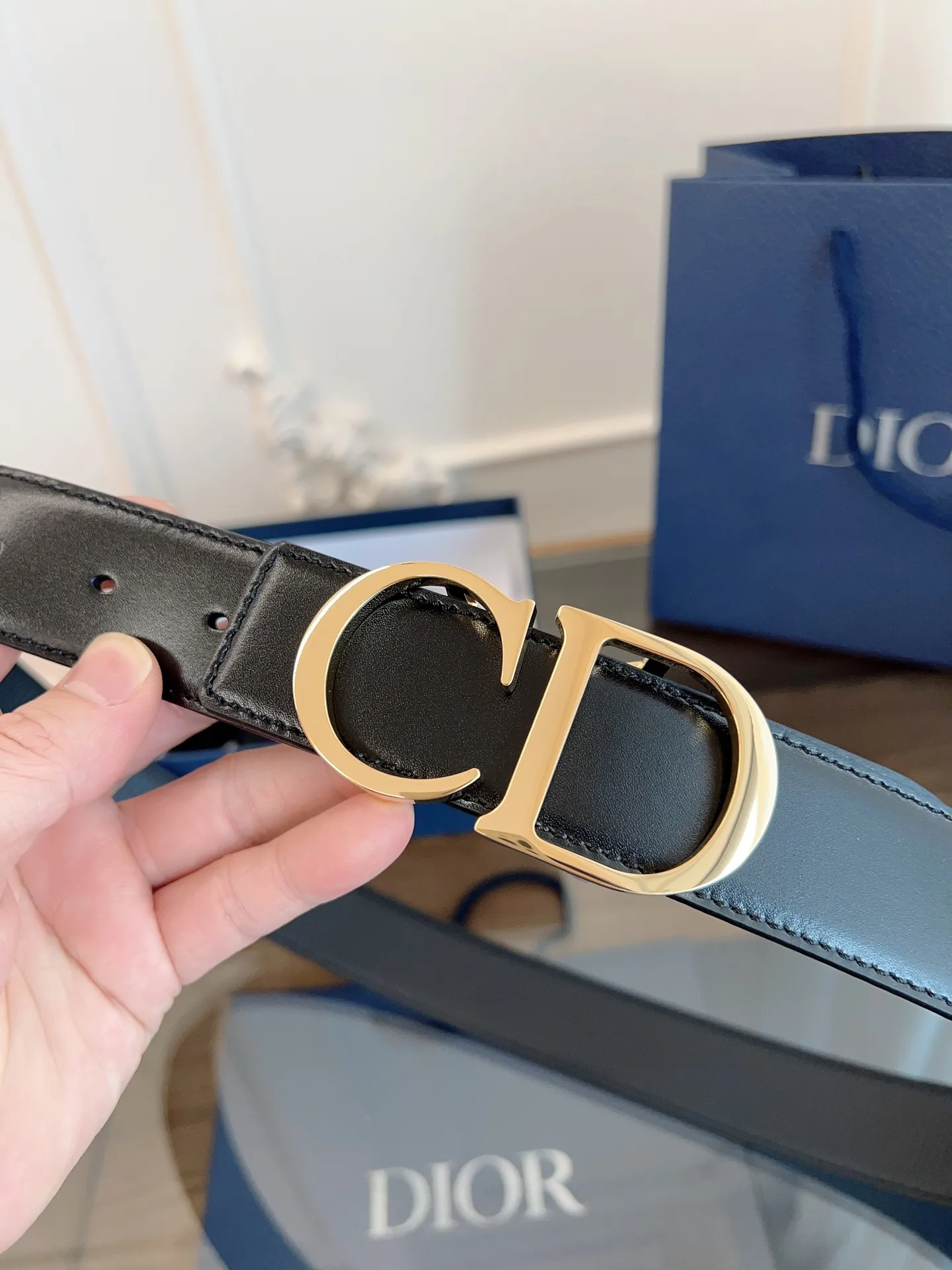 💰480💰Full package💰 💍Purchase-grade "DIOR" Dior/enhanced version🇫🇷French original leather, bright leather/black full leather. The quality is beyond doubt. There is no better, only the best. Size 3.5 cm