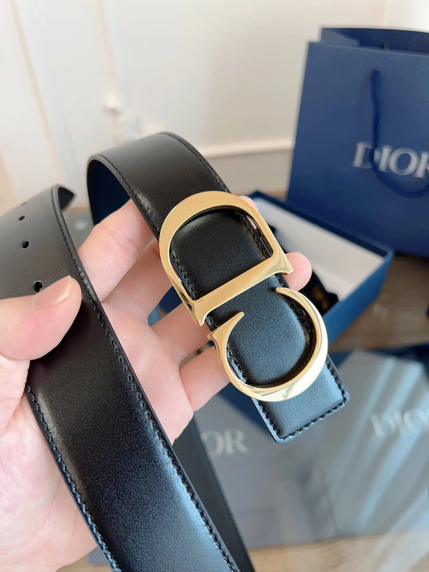 💰480💰Full package💰 💍Purchase-grade "DIOR" Dior/enhanced version🇫🇷French original leather, bright leather/black full leather. The quality is beyond doubt. There is no better, only the best. Size 3.5 cm