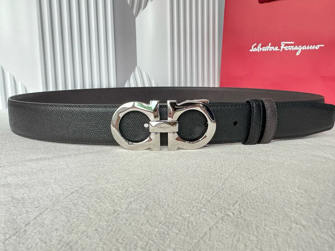 💰440💰Full package💰 💍Purchasing agent Ferragamo⚡️🌹3.5cm high-end customized men's belt, double-sided imported cowhide, you can choose to match it. Genuine material, very textured, fashionable and classic without losing style, can be cut by yourself