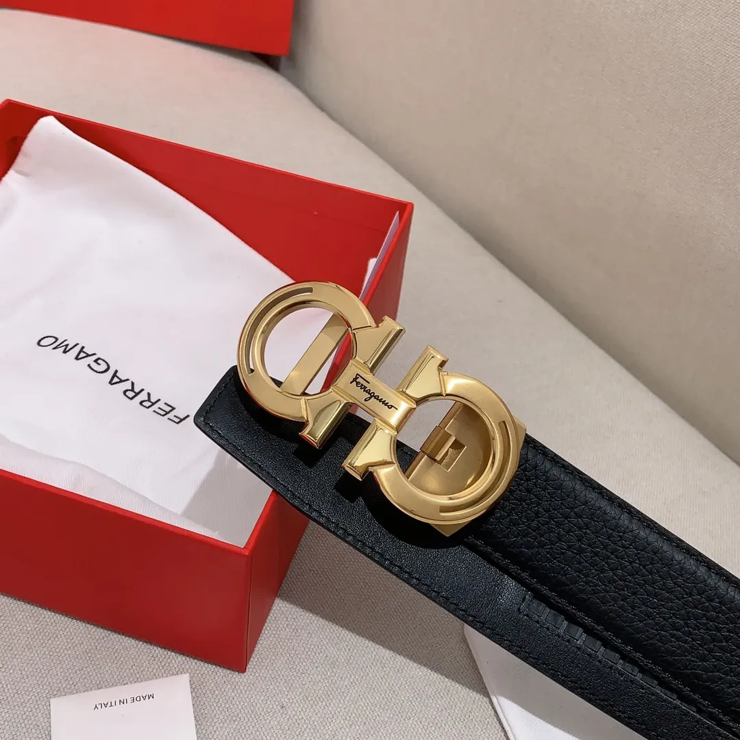 💰400💰Full package💰 💍Purchasing-grade Ferragamo leather belt perfectly combines modern design with exquisite handcraftsmanship; creating a luxurious and elegant style, emphasizing both practicality and style; soft and comfortable to the touch, 3.5cm wide, with the latest original vacuum electroplated hardware buckle, not easy to fade; luxurious and noble, casual and versatile [Cool][Cool][Cool]