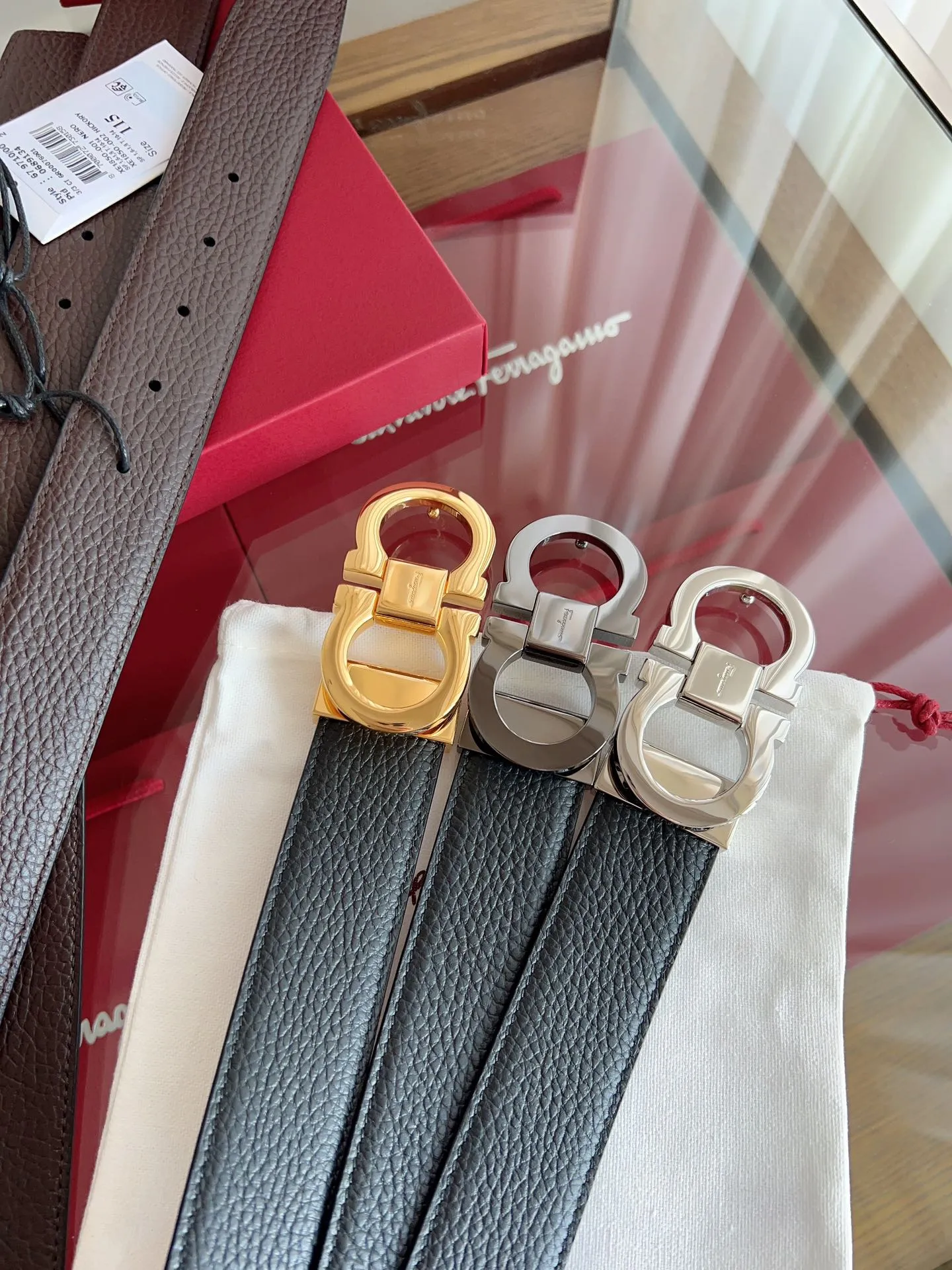 💰440💰Full set of packaging💰 💍Purchase grade Ferragamo 3.5cm⚡️🌹Original leather. Precision brass hardware upgraded version nfc chip, genuine factory IP plating! Original match