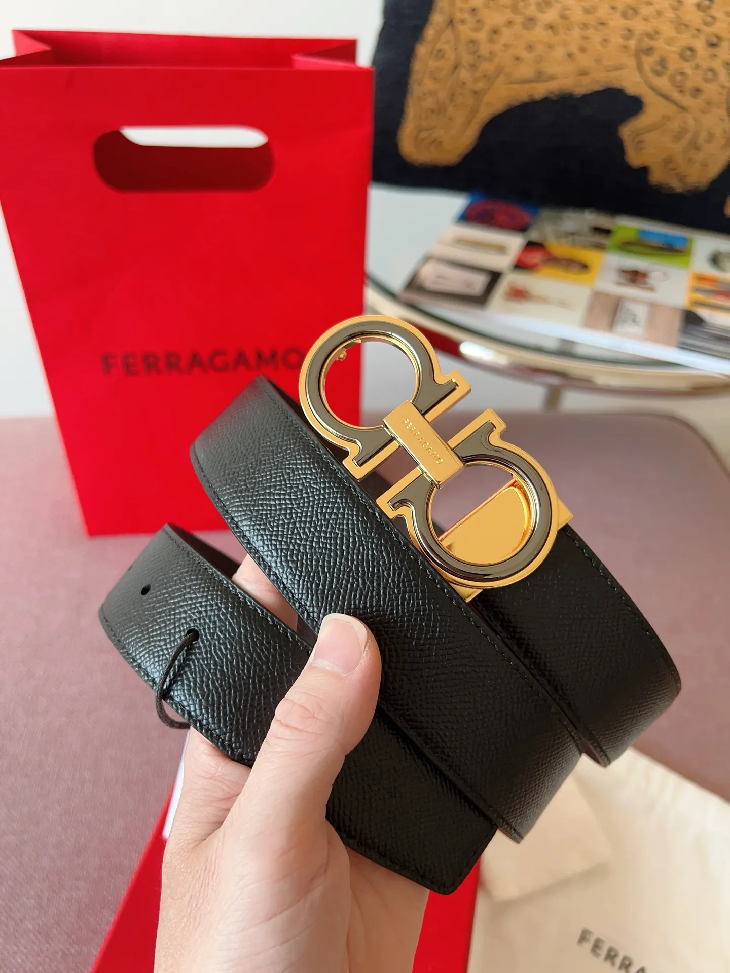 💰460💰Full package💰 💍Purchasing-grade Ferragamo⚡️🌹3.5cm original leather. Precision brass hardware upgraded version genuine factory IP plating! Original match,