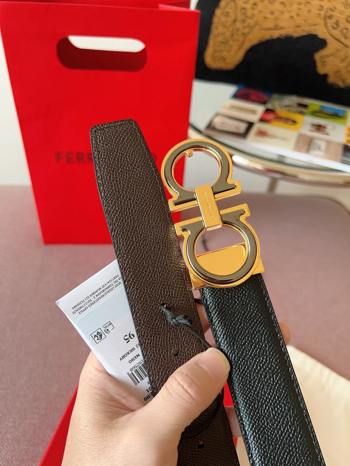 💰460💰Full package💰 💍Purchasing-grade Ferragamo⚡️🌹3.5cm original leather. Precision brass hardware upgraded version genuine factory IP plating! Original match,