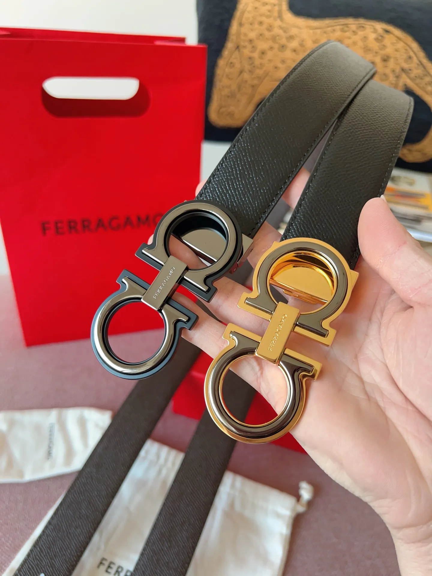 💰460💰Full package💰 💍Purchasing-grade Ferragamo⚡️🌹3.5cm original leather. Precision brass hardware upgraded version genuine factory IP plating! Original match,