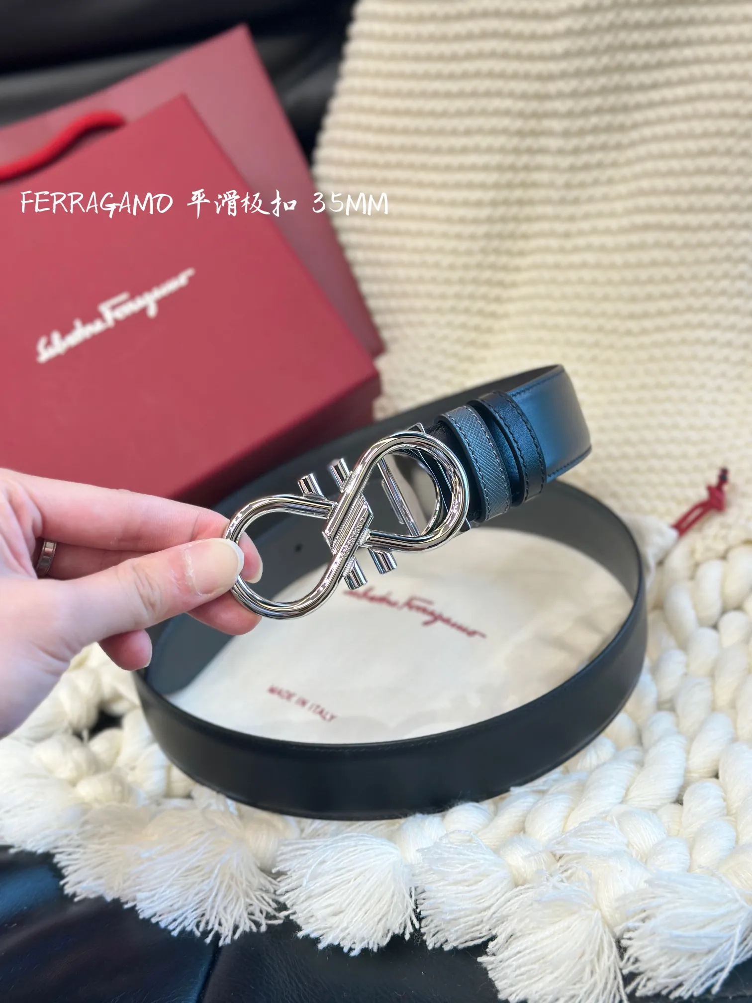 💰480💰Full package💰 💍Purchasing-grade FERRAGAMO⚡️🌹Smooth buckle belt 35MM wide⚡️🌹Double-sided imported first-layer cowhide, comfortable to the touch⚡️🌹Free cutting design