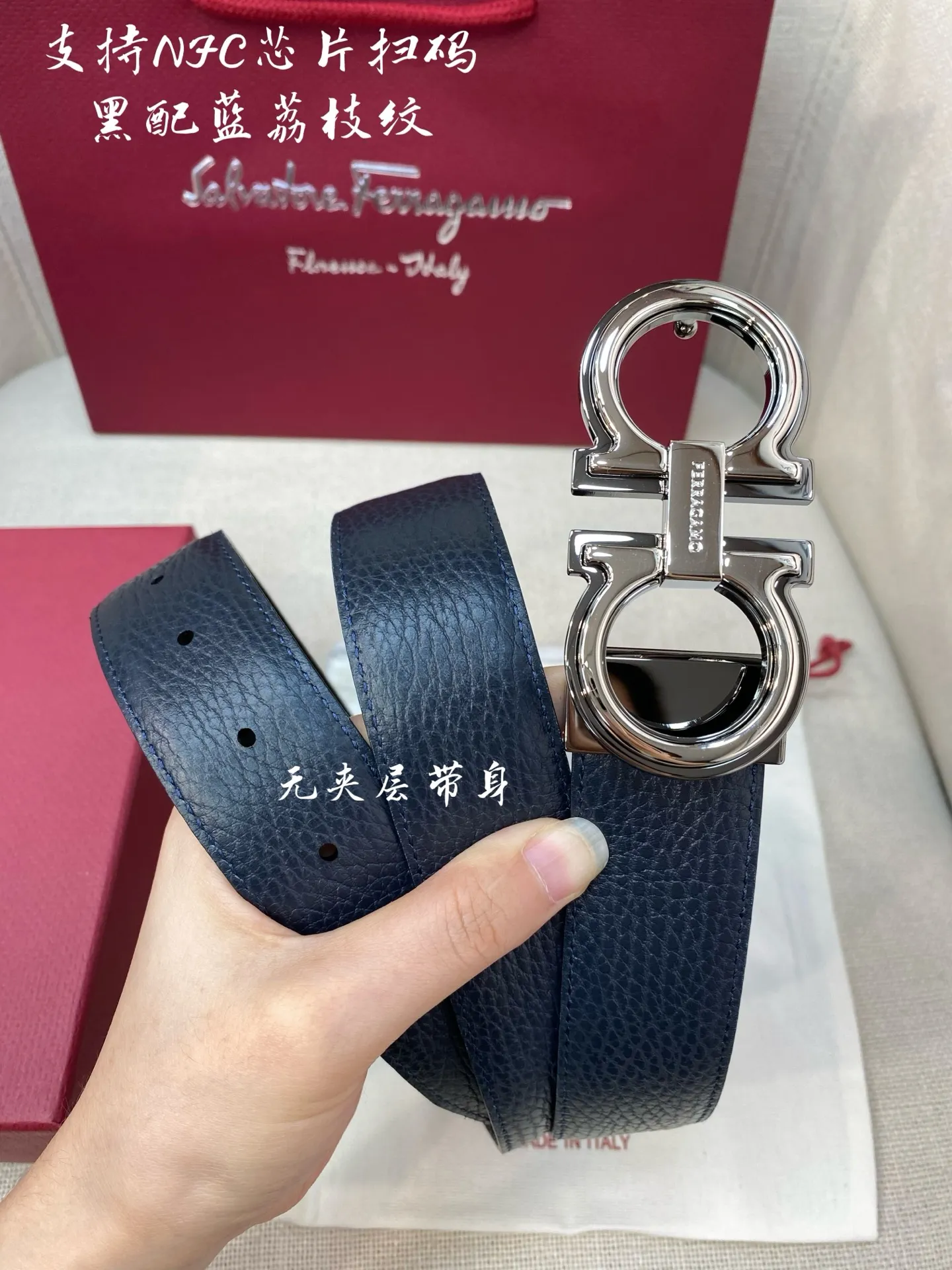 💰460💰Full package💰 💍Purchase-grade Ferragamo⚡️NFC chip scan model⚡️Authentic size 3.5cm Italian original leather⚡️