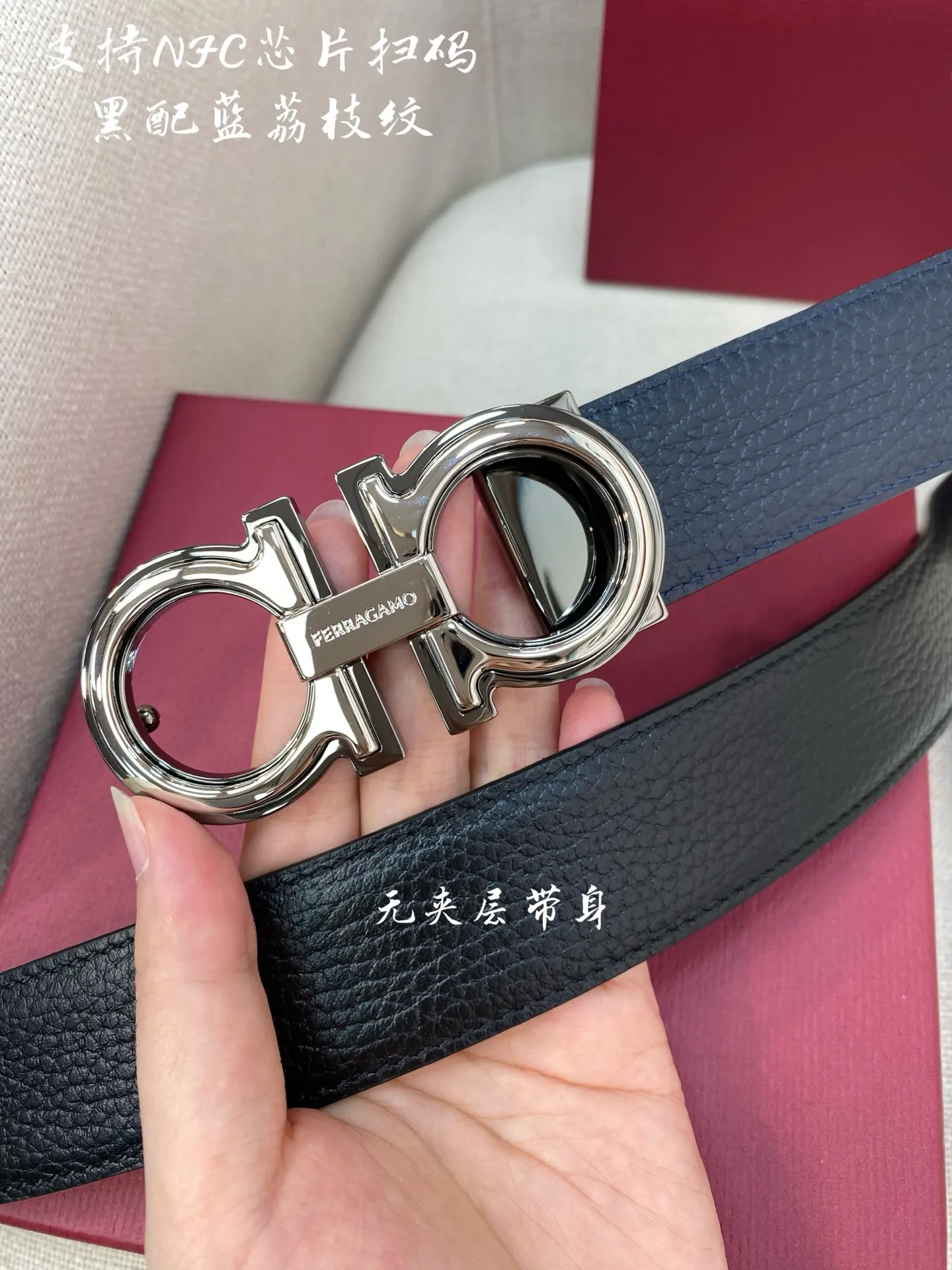 💰460💰Full package💰 💍Purchase-grade Ferragamo⚡️NFC chip scan model⚡️Authentic size 3.5cm Italian original leather⚡️