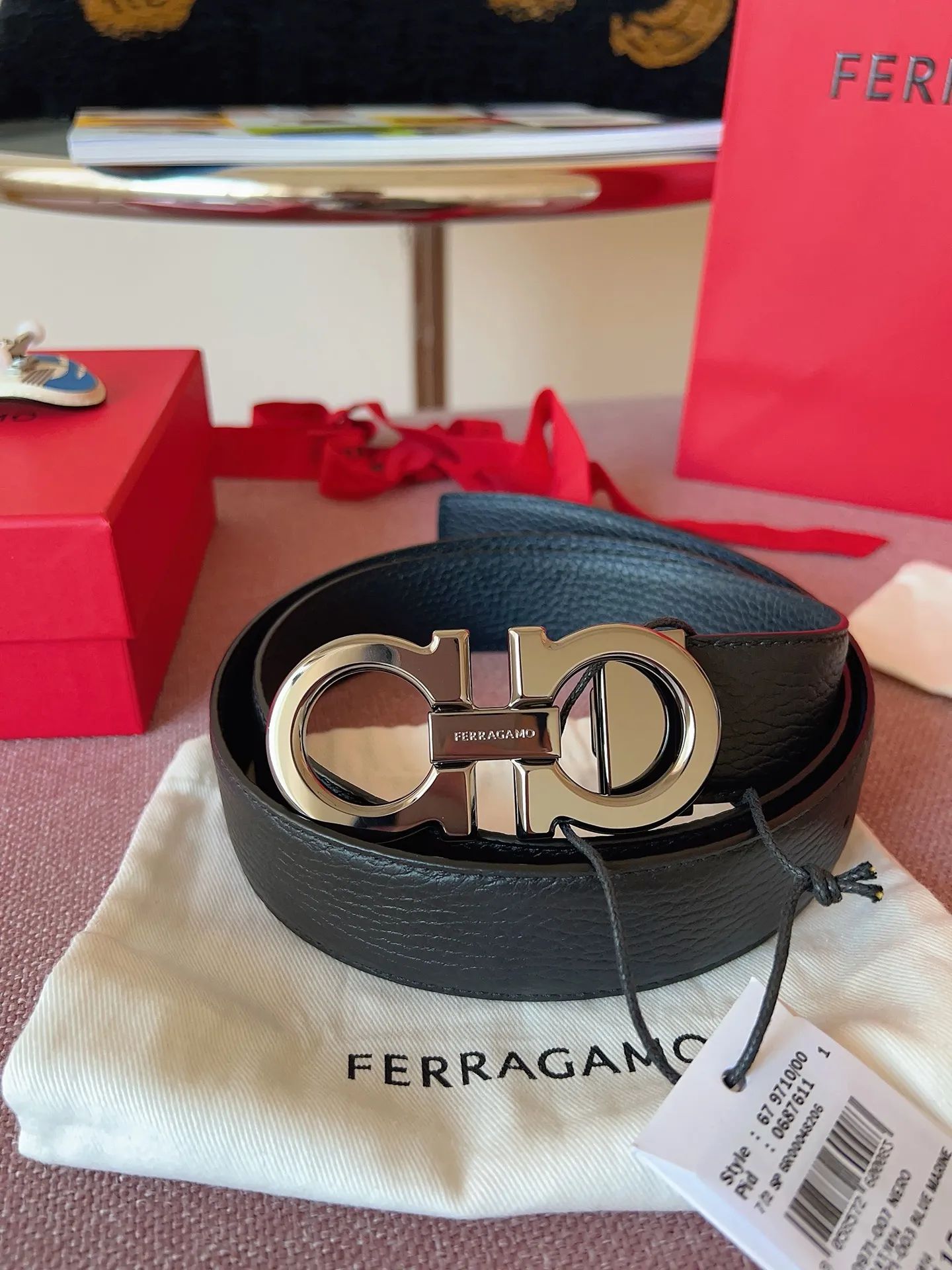 Ferragamo🇮🇹Channel genuine leather, OEM hardware-nfc chip version 3.5cm 760¥