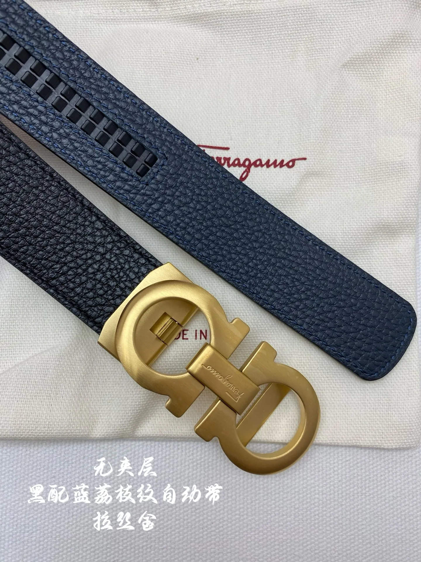 💰520💰Full package💰 💍Purchasing-grade Ferragamo men's automatic belt - imported unlaminated first-layer cowhide, width 34MM, 316 fine steel buckle, exquisitely crafted, soft to the touch, can be cut