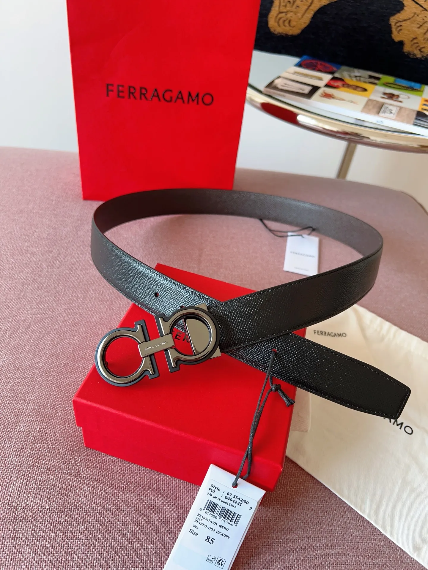 💰460💰Full package💰 💍Purchasing-grade Ferragamo⚡️🌹3.5cm original leather. Precision brass hardware upgraded version genuine factory IP plating! Original match,