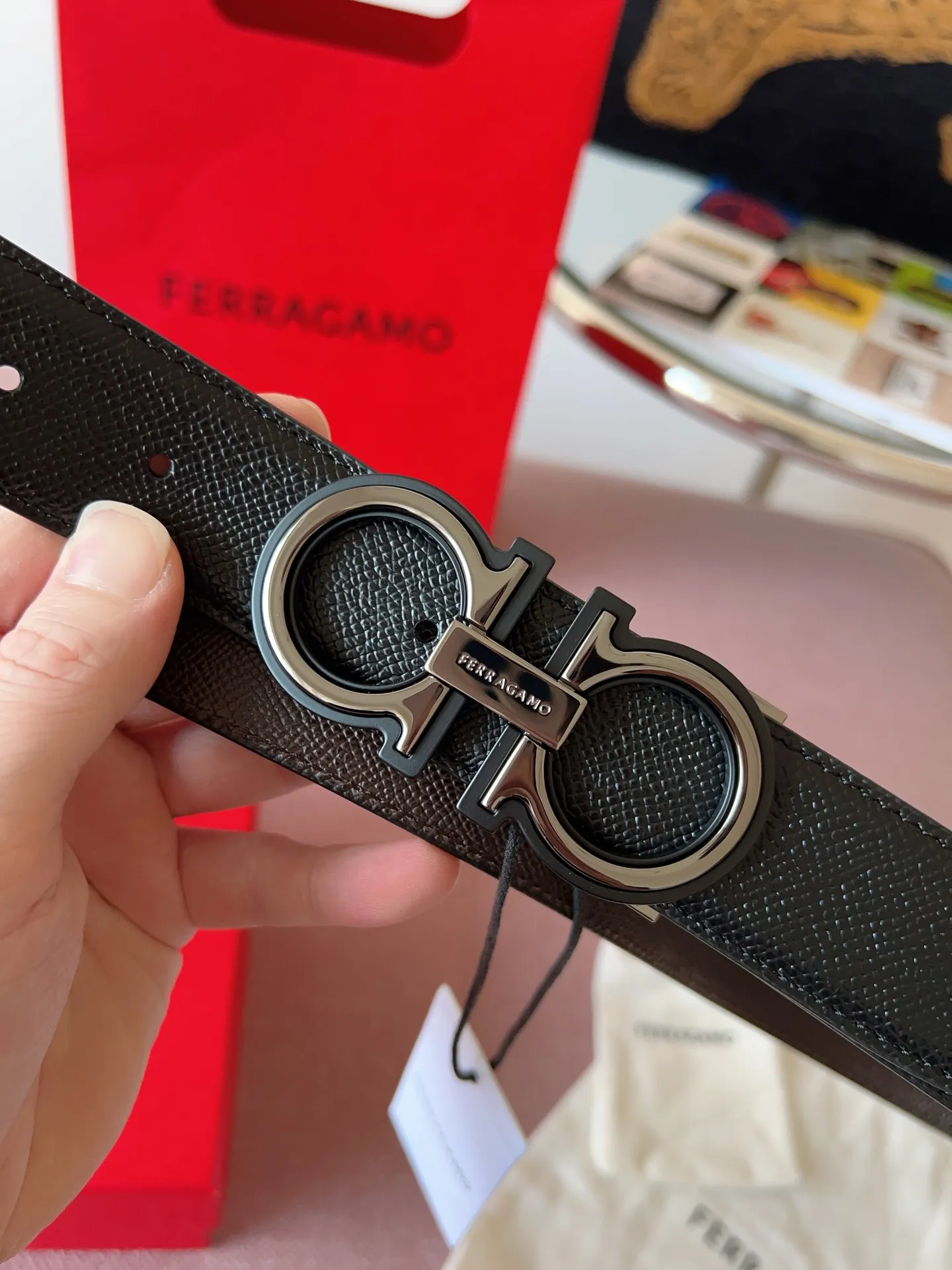 💰460💰Full package💰 💍Purchasing-grade Ferragamo⚡️🌹3.5cm original leather. Precision brass hardware upgraded version genuine factory IP plating! Original match,