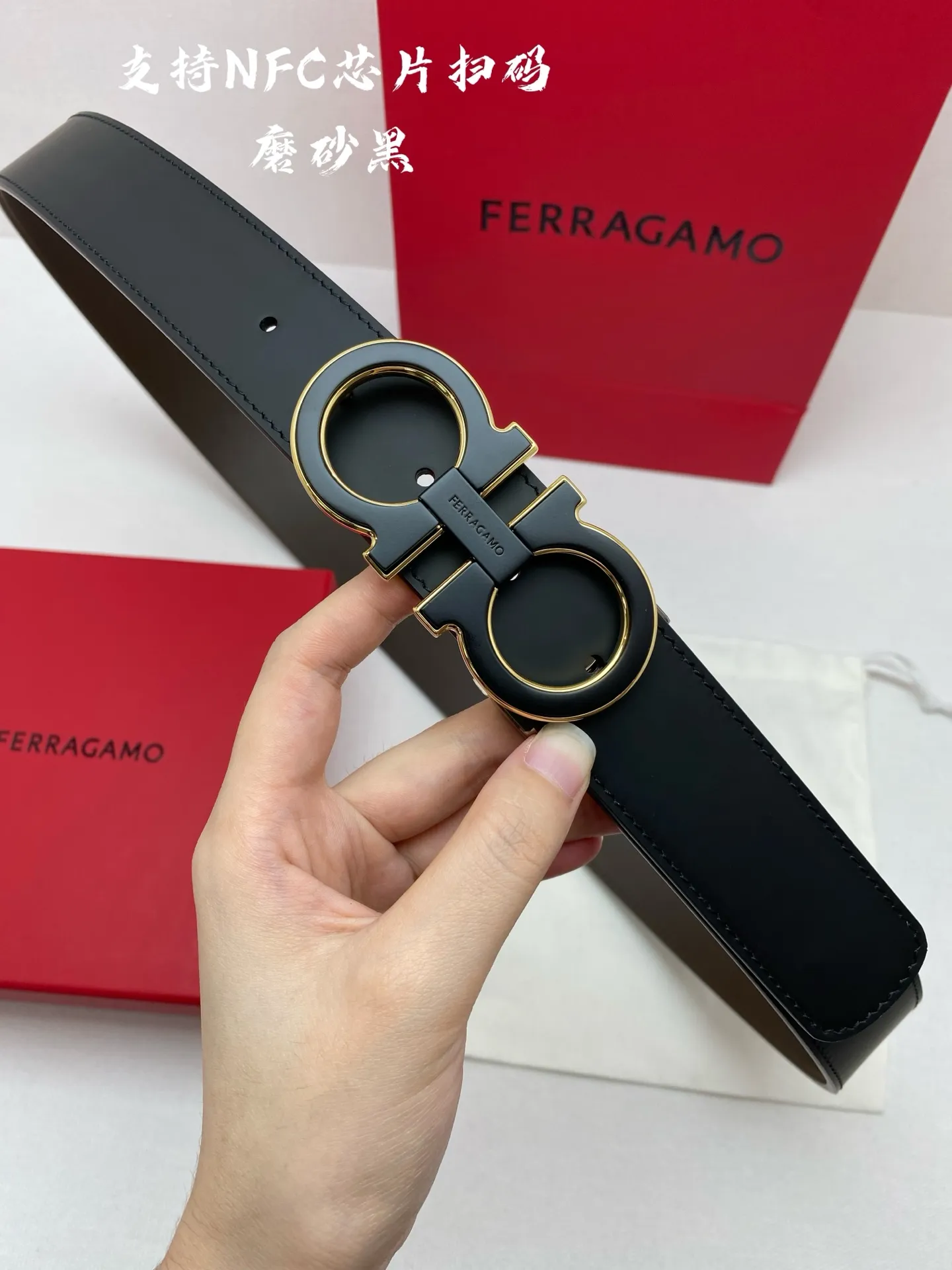 💰460💰Full package💰 💍Purchasing agent Ferragamo⚡️🌹NFC-F3.5cm advanced customized men's belt, double-sided imported cowhide, you can choose and match it by yourself. Real materials, very textured, fashionable and classic without losing style, can be cut by yourself