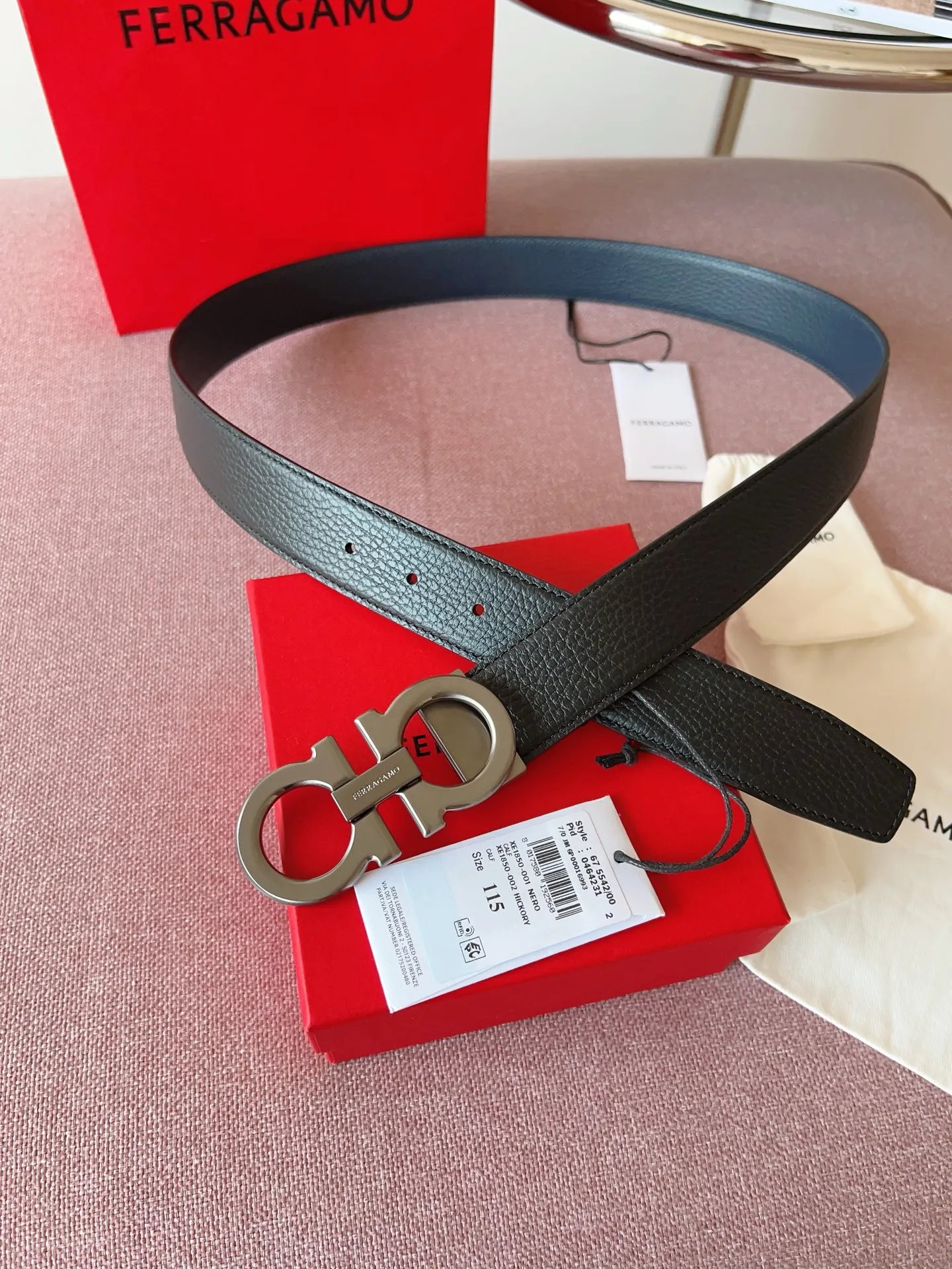 💰440💰Full package💰 💍Purchasing-grade Ferragamo⚡️🌹3.5cm original leather. Precision brass hardware upgraded version genuine factory IP plating! Original match,