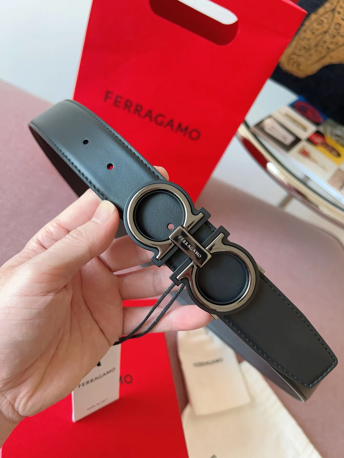 💰460💰Full package💰 💍Purchasing-grade Ferragamo⚡️🌹3.5cm original leather. Precision brass hardware upgraded version genuine factory IP plating! Original match,