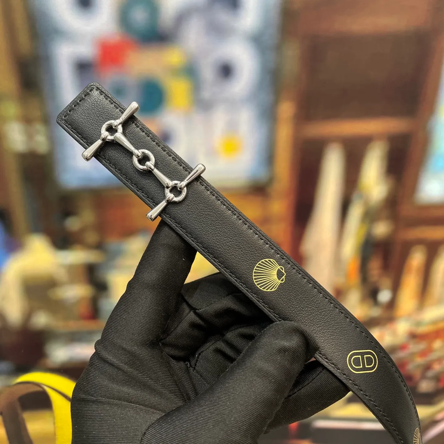 💰480💰Full package💰 💍Purchase level Hermes-⚡️🌹High-quality double-sided original Epsom leather with stainless steel hardware buckle, high-end luxury printed Swift and Epsom calfskin double-sided leather belt.  The entire length of the belt is hot-stamped with gold foil and alternately embellished with shell elements and Chaine d'Ancre link designs.