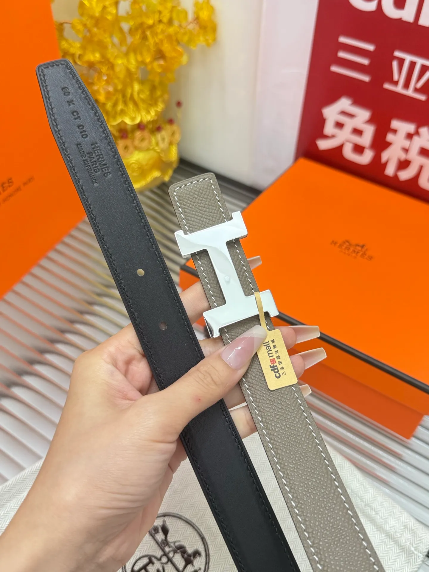 ✅Width: 𝟮.𝟰𝗰𝗺 ❑ Hermès double-sided, women’s narrow style, original imported 𝐓𝐎𝐆𝐎 calfskin + fine pure steel hardware buckle P440