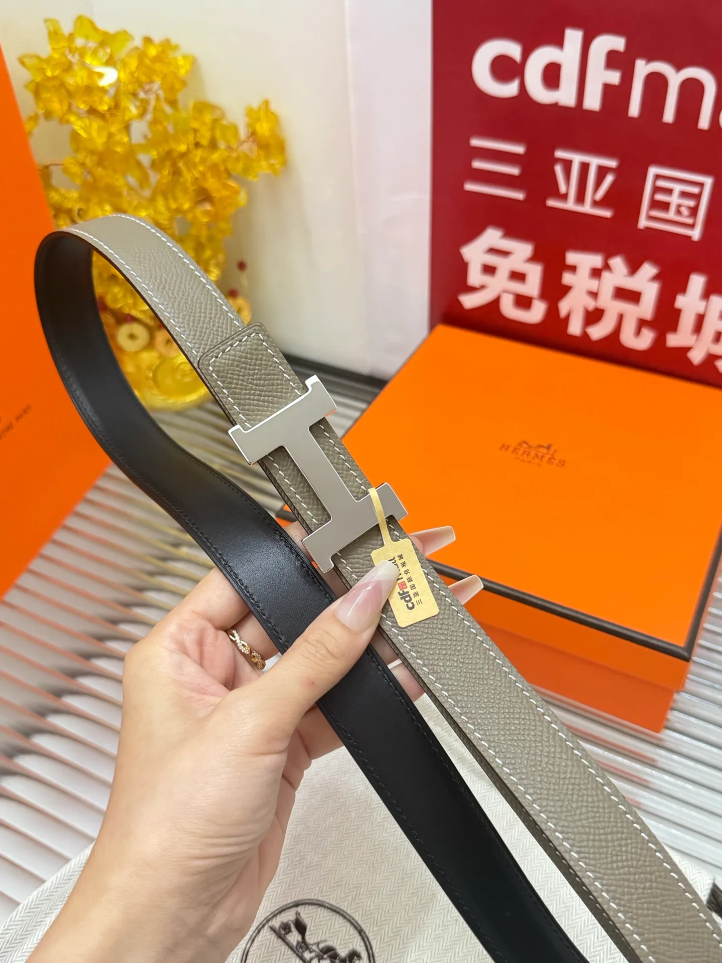 ✅Width: 𝟮.𝟰𝗰𝗺 ❑ Hermès double-sided, women’s narrow style, original imported 𝐓𝐎𝐆𝐎 calfskin + fine pure steel hardware buckle P440