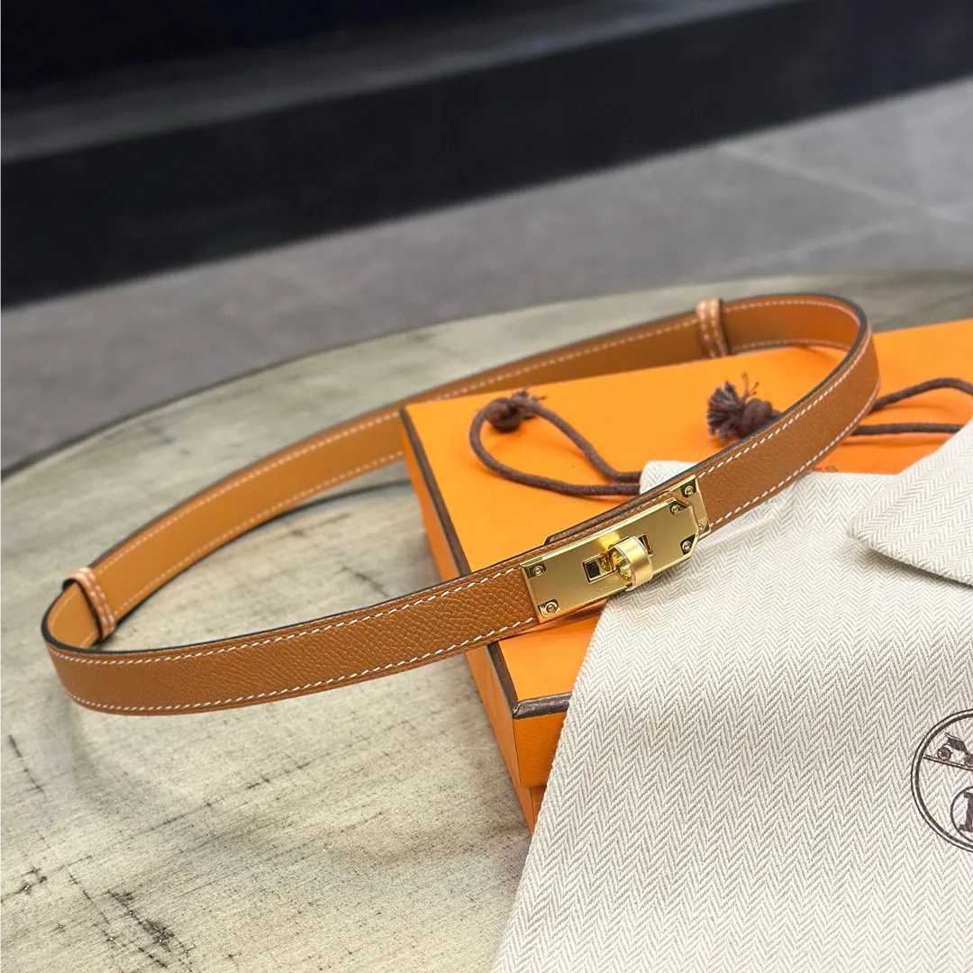 💰498💰Full package💰 💍Purchase level Hermes HERMES Kelly 18mm belt, stainless steel hardware, epsom original leather