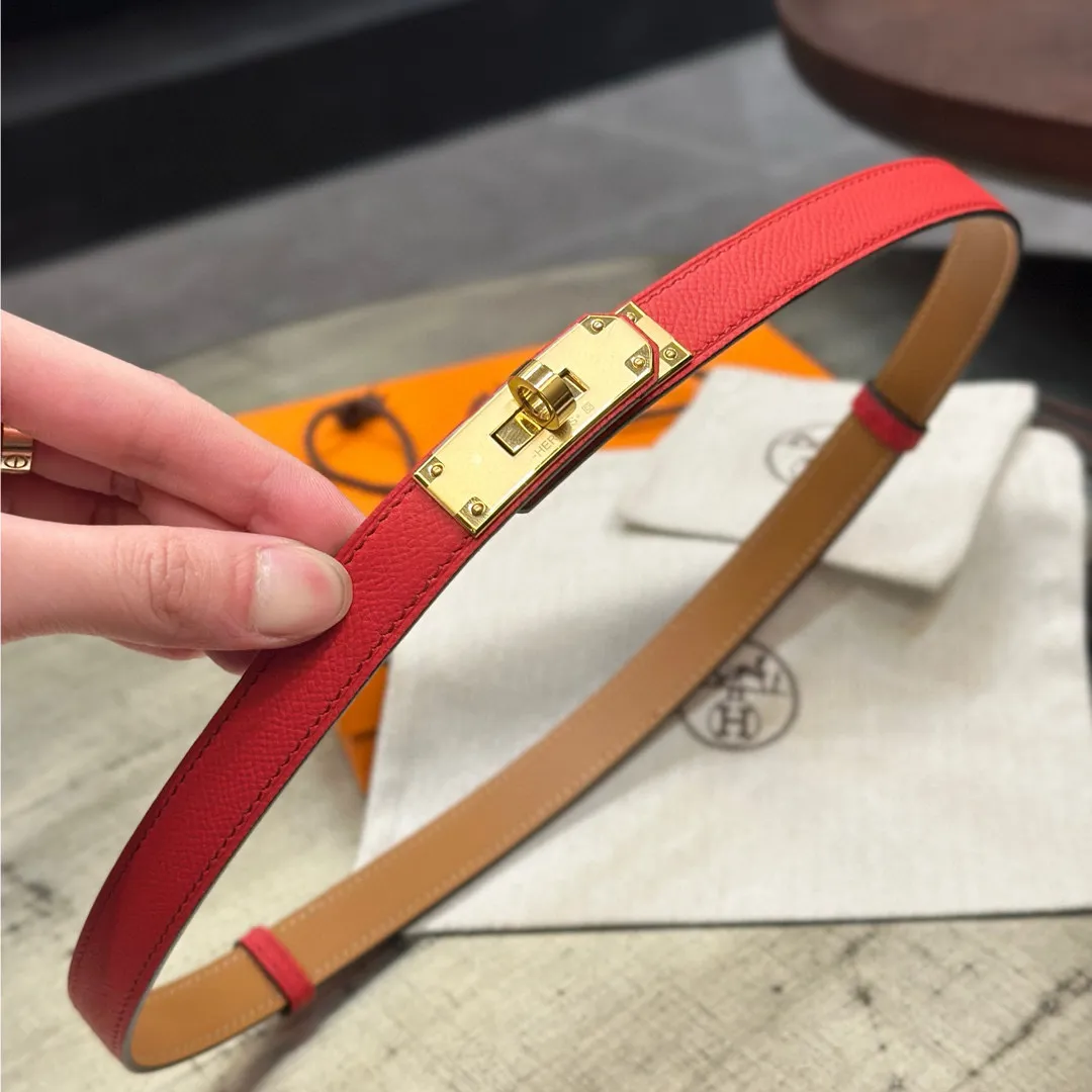 💰498💰Full package💰 💍Purchase level Hermes HERMES Kelly 18mm belt, stainless steel hardware, epsom original leather